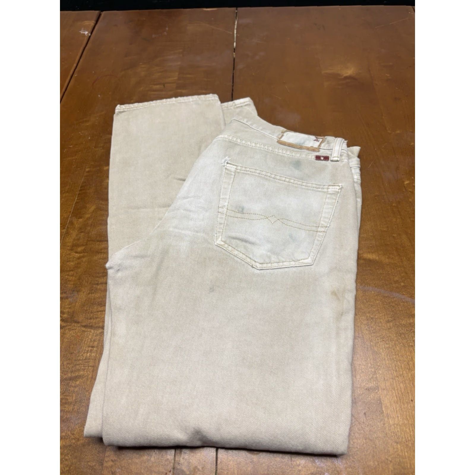 Lucky Brand Lucky Brand Jeans Mens 32x32 Tan 410 Athletic Slim Denim Pants Khaki 32x32 Pockets Regular Inseam 32 Jeans Type Hip Mens Size US 32 / EU 48 - 5 Thumbnail