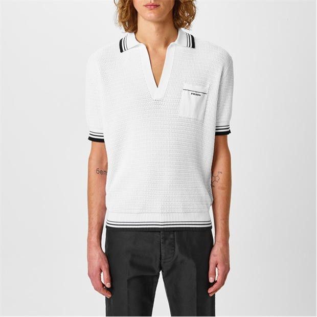 Prada PRADA Intarsia Polo Shirt Size US XL / EU 56 / 4 - 2 Thumbnail