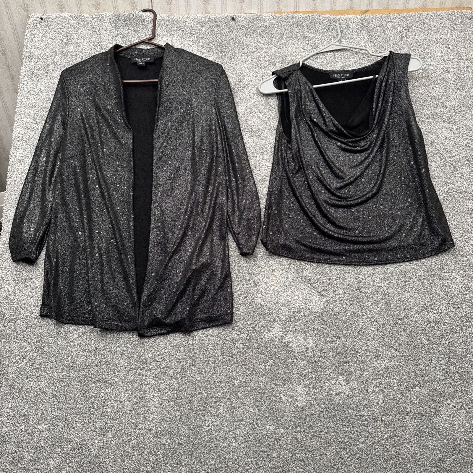 Other Perceptions 2 Piece Set Womens 10 Sparkly Evening Wear Chic Size L / US 10 / IT 46 - 1 Thumbnail