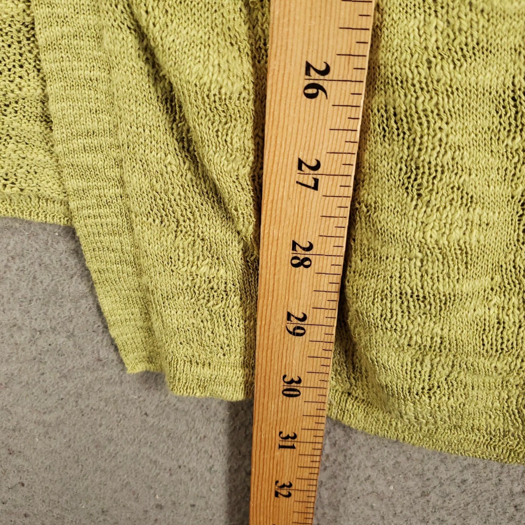 Vintage VINTAGE Chicos Cardigan Womens L Green Yellow Open Knit Front Lightweight Coverup Size L / US 10 / IT 46 - 3 Thumbnail