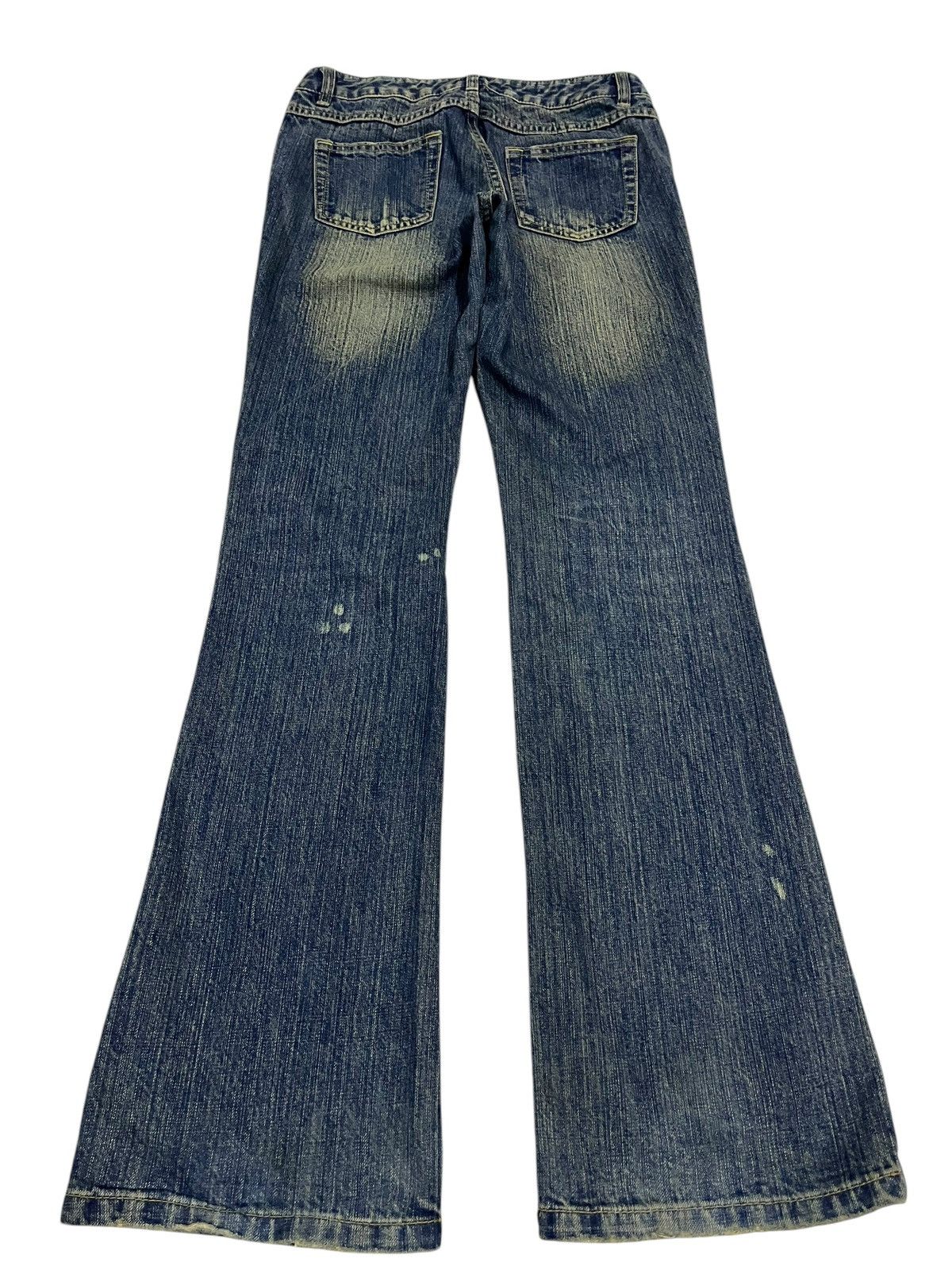 If Six Was Nine × Japanese Brand × Le Grande Bleu (L.G.B.) FLARE💥 Y2K JAPANESE BRAND RUSTY WASHED BLUE JEANS Size 29" - 8 Thumbnail