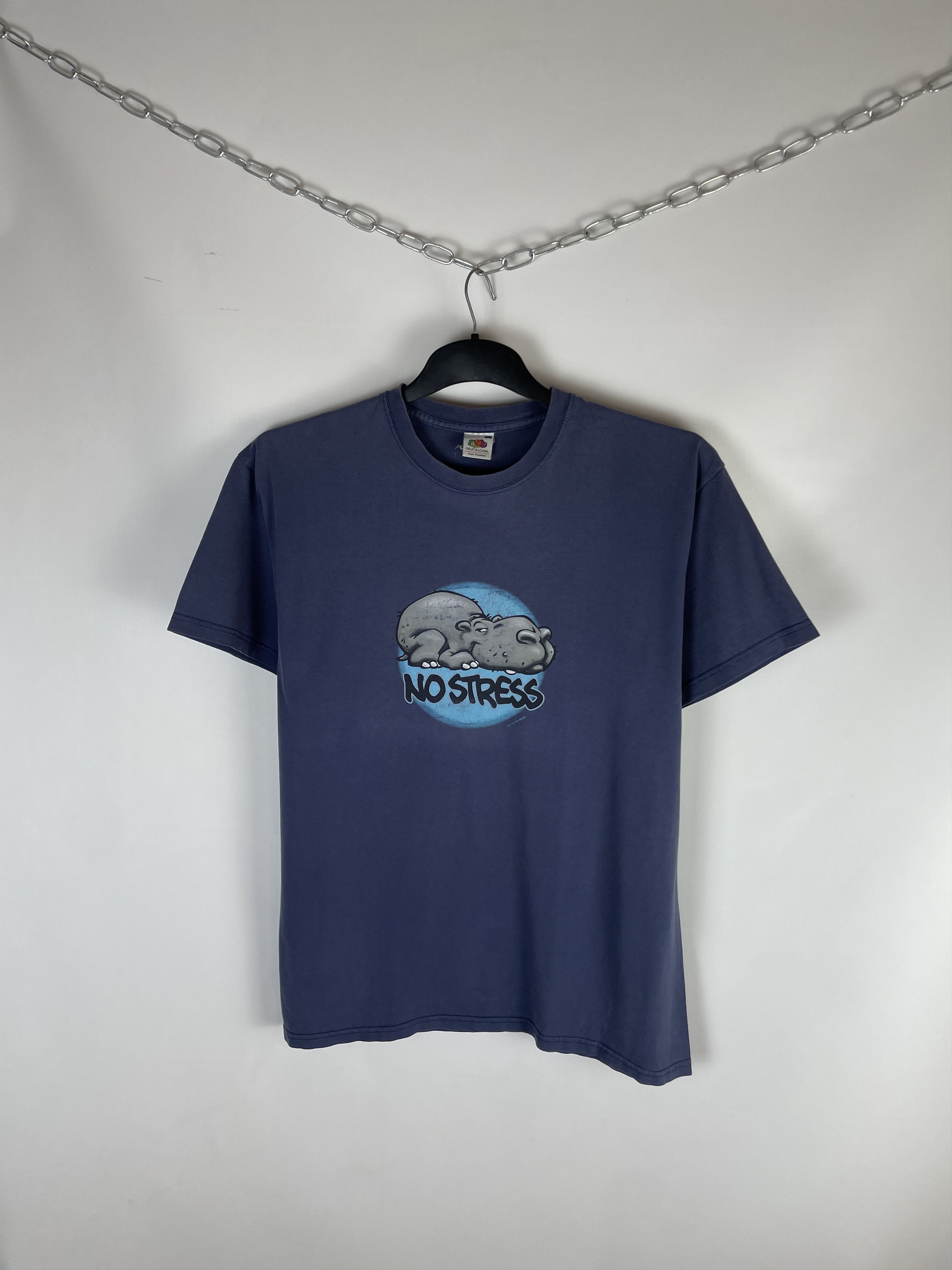 Vintage Hippo No Stress Graphic tee Size US L / EU 52-54 / 3 - 2 Thumbnail