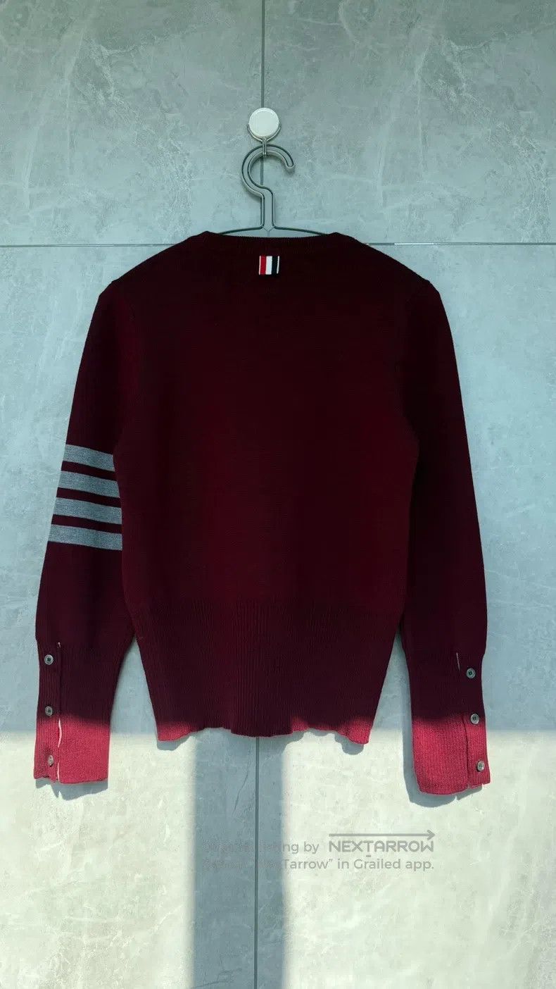 Thom Browne Thom Browne Dark red woolen sweater Size US M / EU 48-50 / 2 - 2 Thumbnail