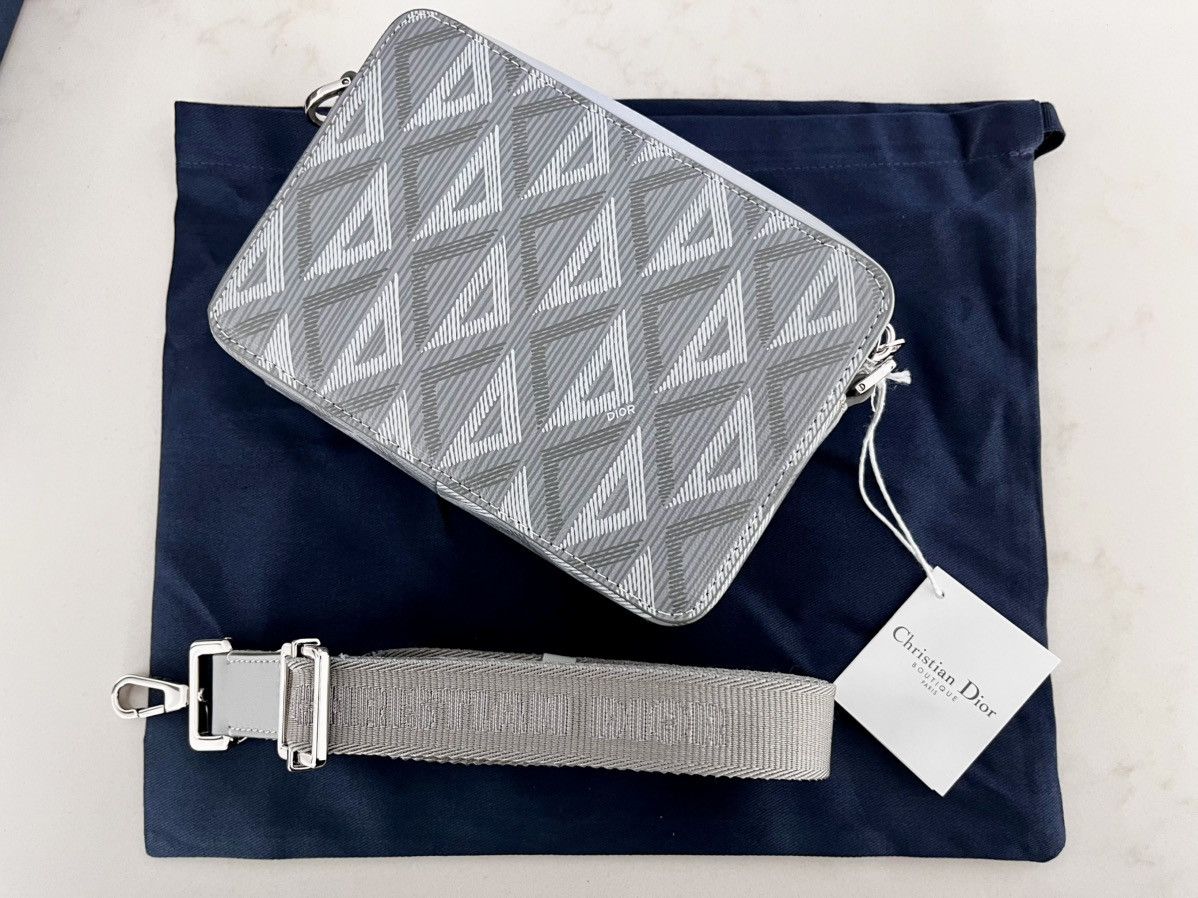 New Dior Crossbody Bag in Grey, Men's