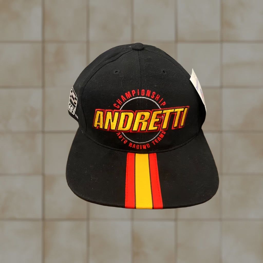 Vintage VINTAGE Michael Andretti Racing Team Hat Adjustable CART FEDEX New NWT Mens Adjustable Yellow 80s Patch Snapback Size ONE SIZE - 1 Thumbnail
