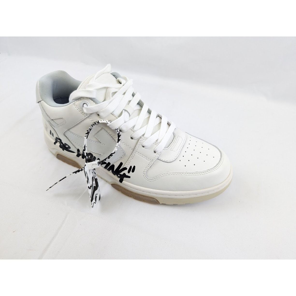 Off-White o1rshd1 Out Of Office Calf Low-Top Sneakers in White Size US 11 / EU 44 - 3 Thumbnail