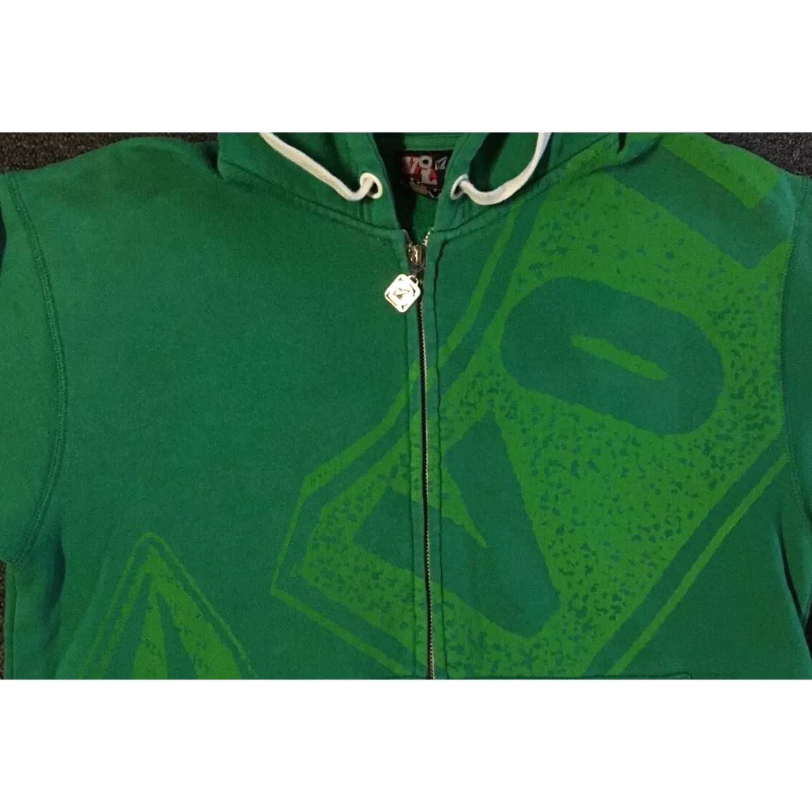 Quiksilver VINTAGE Volcom Faded AOP Zip Hoodie Surf Skate Grunge 90s Y2K S Green Mens SZ S Surf Skate Grunge Zip Hoodie Volcom Size US S / EU 44-46 / 1 - 4 Thumbnail