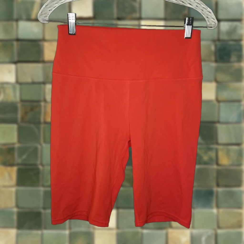 Vintage CRZ YOGA Compression Shorts Women L Orange Athletic Activewear Size 36" / US 14 / IT 50 - 1 Thumbnail
