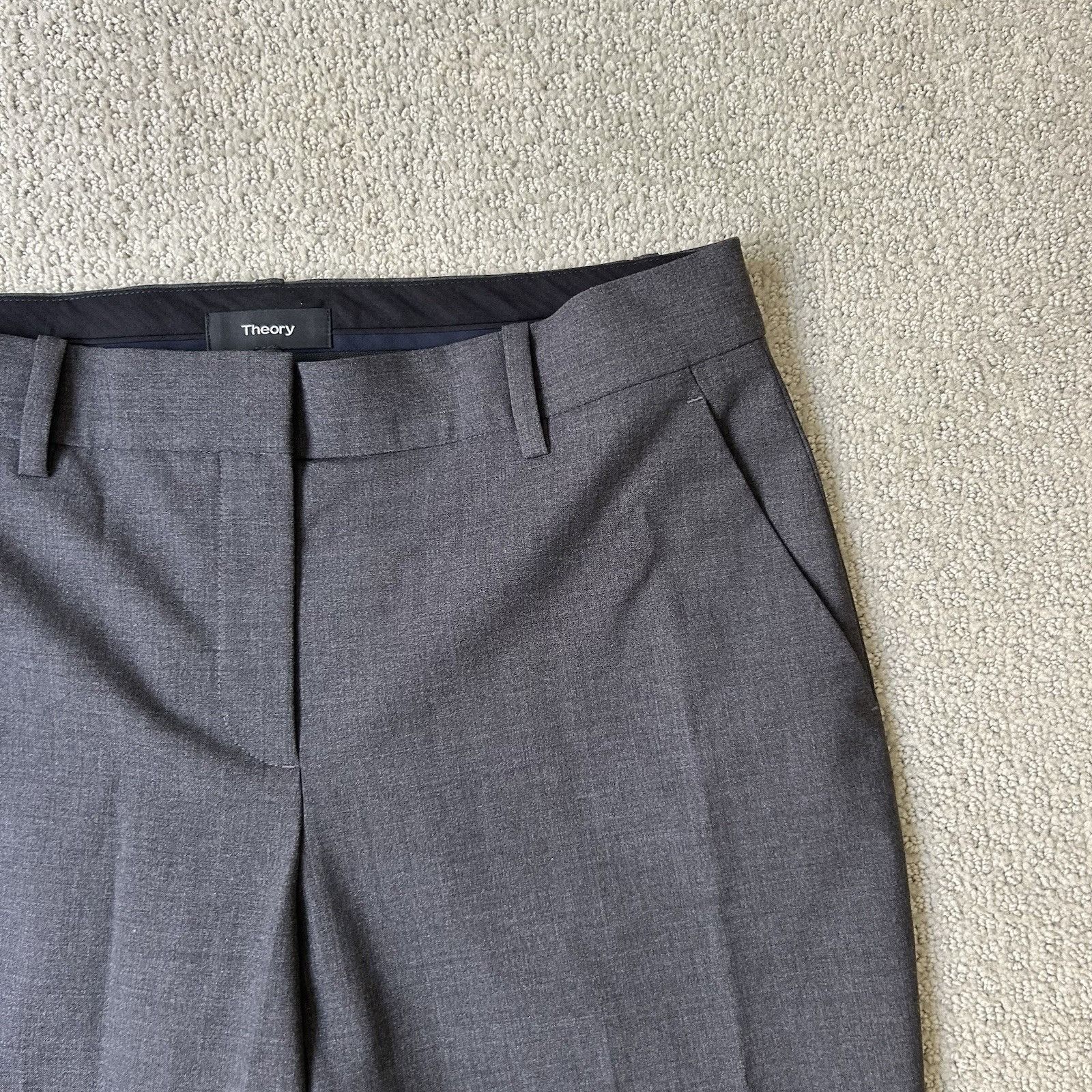 Theory THEORY Womens Treeca 2 Traceable Wool Cropped Dress Pants Gr Size 27" / US 4 / IT 40 - 4 Thumbnail