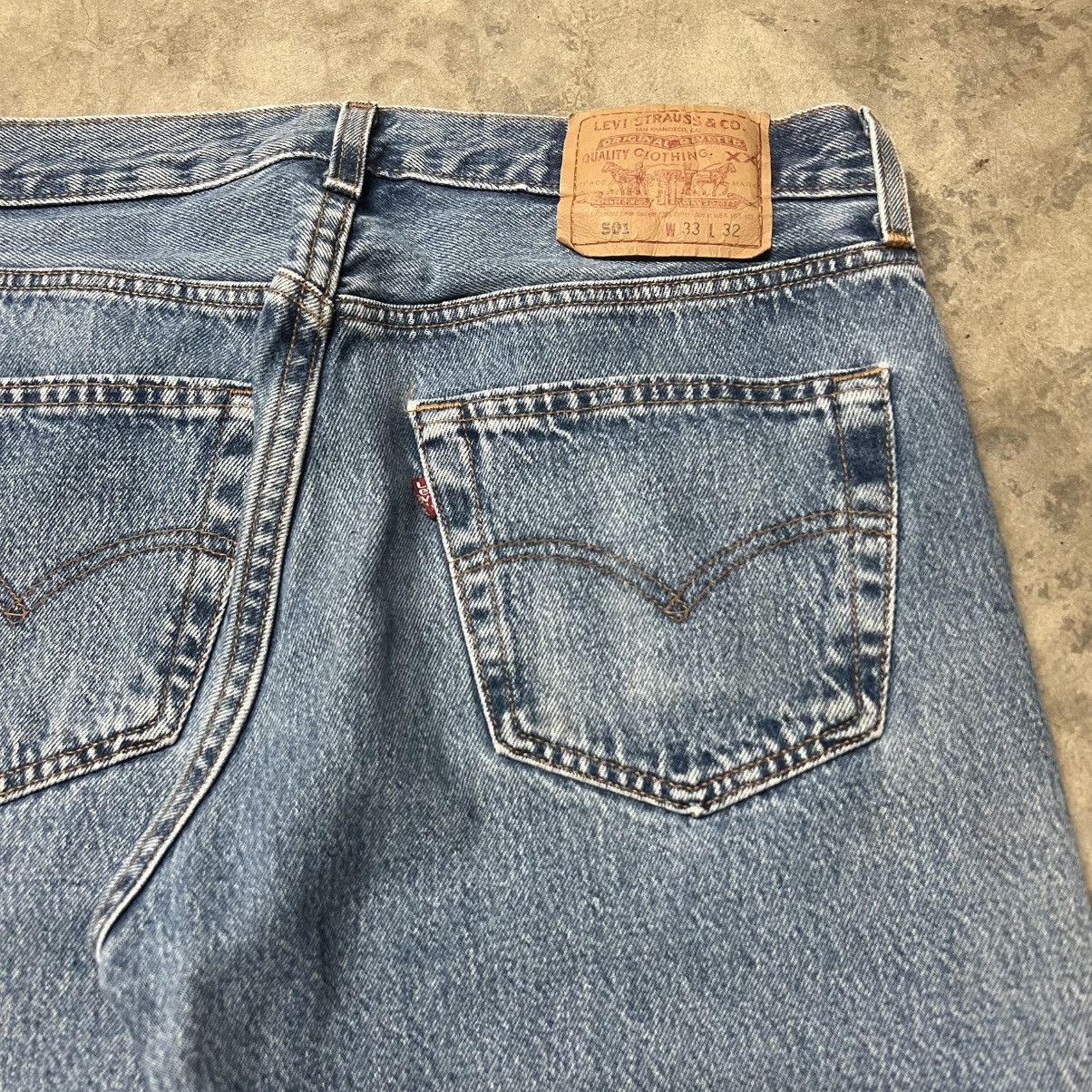 Levi's × Vintage Vintage 90’s Levi’s 501 🇺🇸 Straight-Leg Denim Jeans Size US 33 - 5 Thumbnail