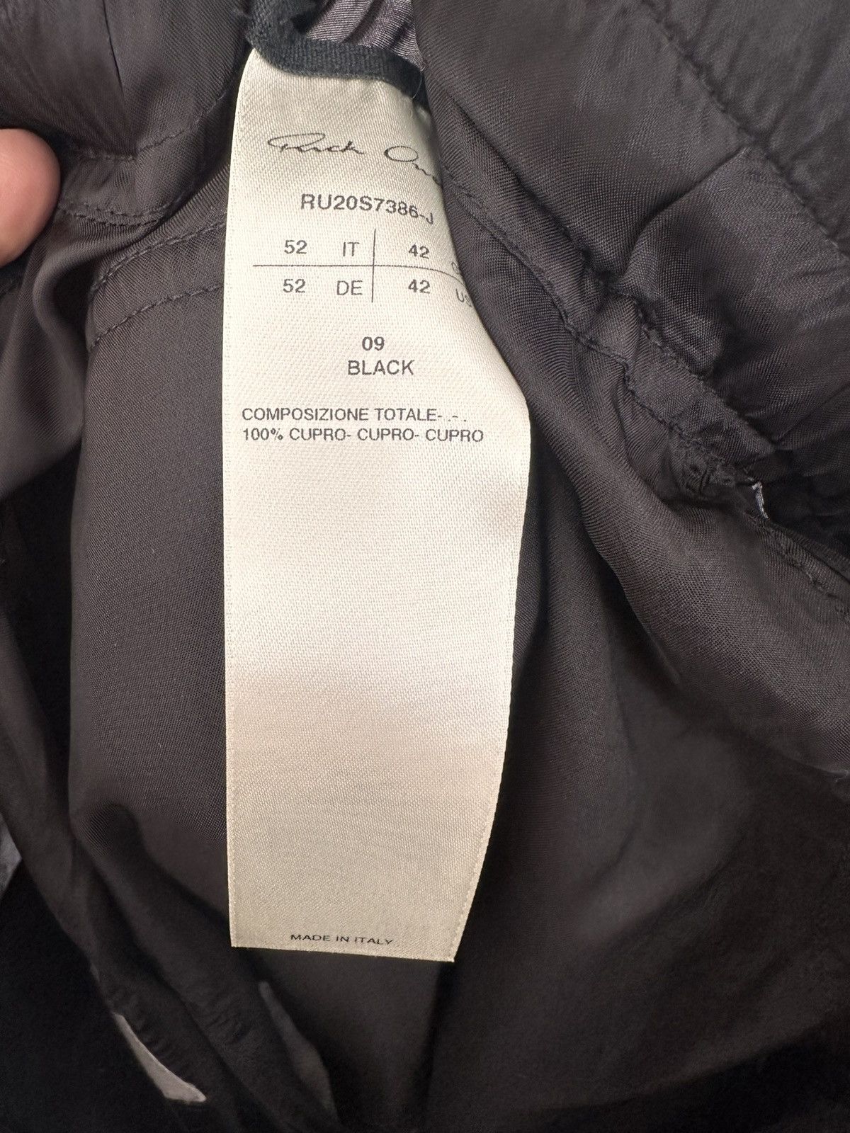 Rick Owens CUPRO DIETRICH PANT Size US 34 / EU 50 - 11 Thumbnail