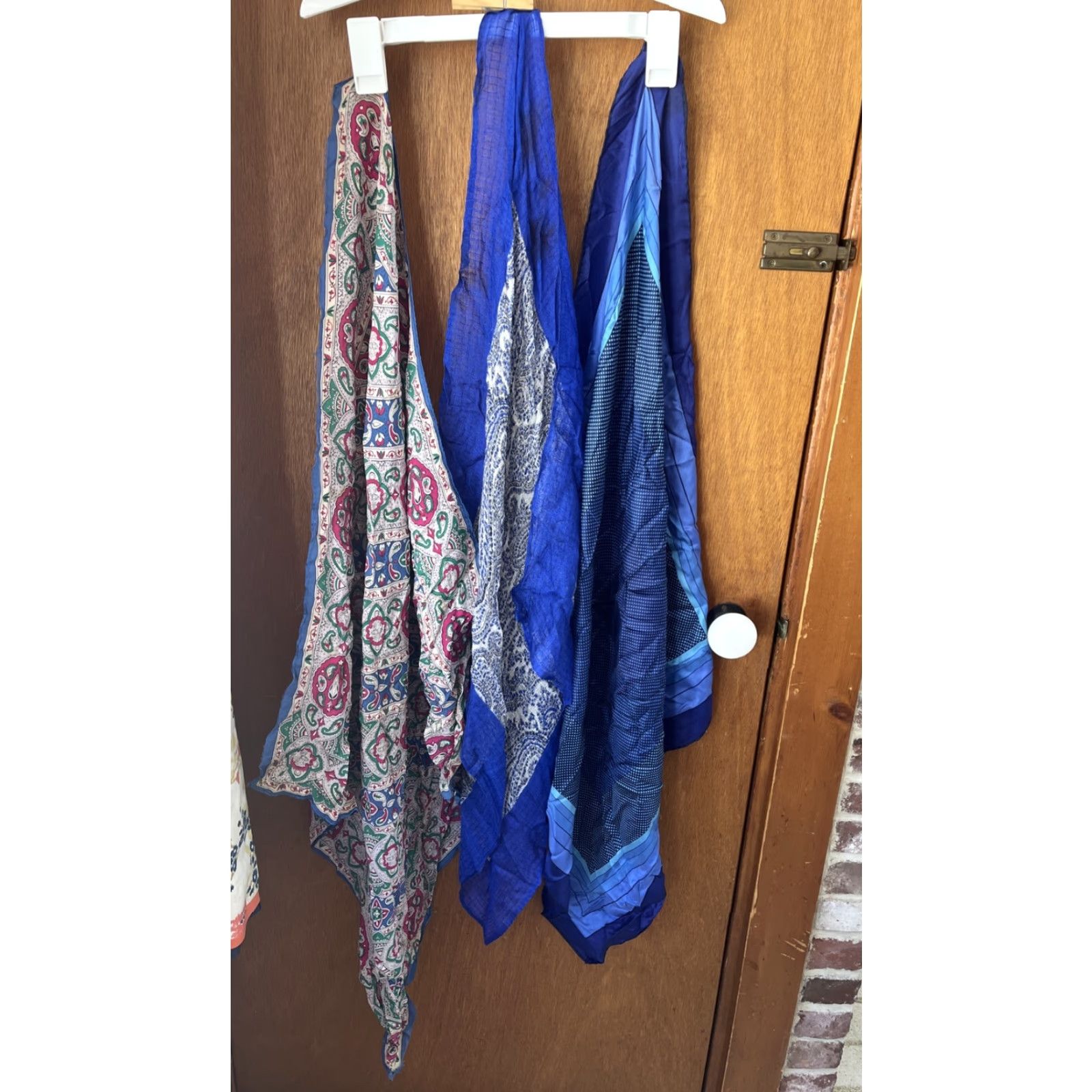 Vintage VINTAGE Unbranded Blue Geometric Pattern Scarf User: Vintage Unbranded Blue Geometric Pattern Scarf Size ONE SIZE - 2 Thumbnail