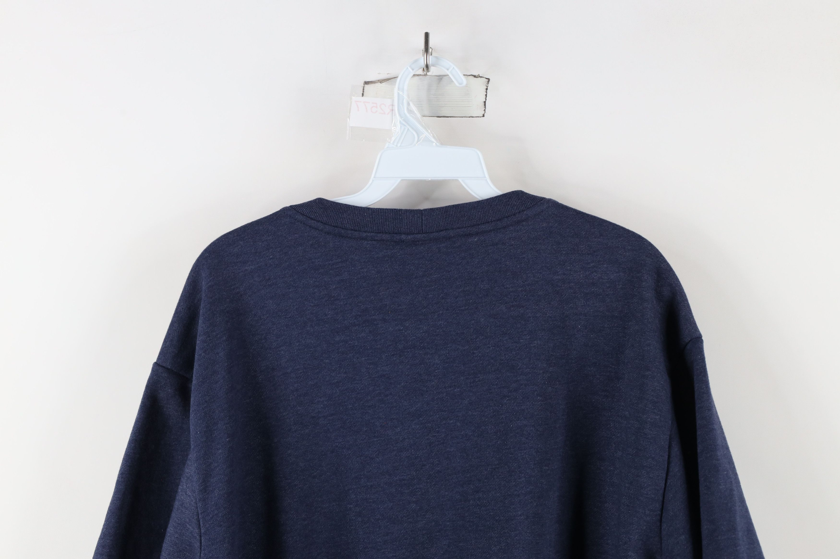 Vintage Vintage 90s Streetwear Blank Short Sleeve Sweatshirt Blue Size US L / EU 52-54 / 3 - 7 Thumbnail