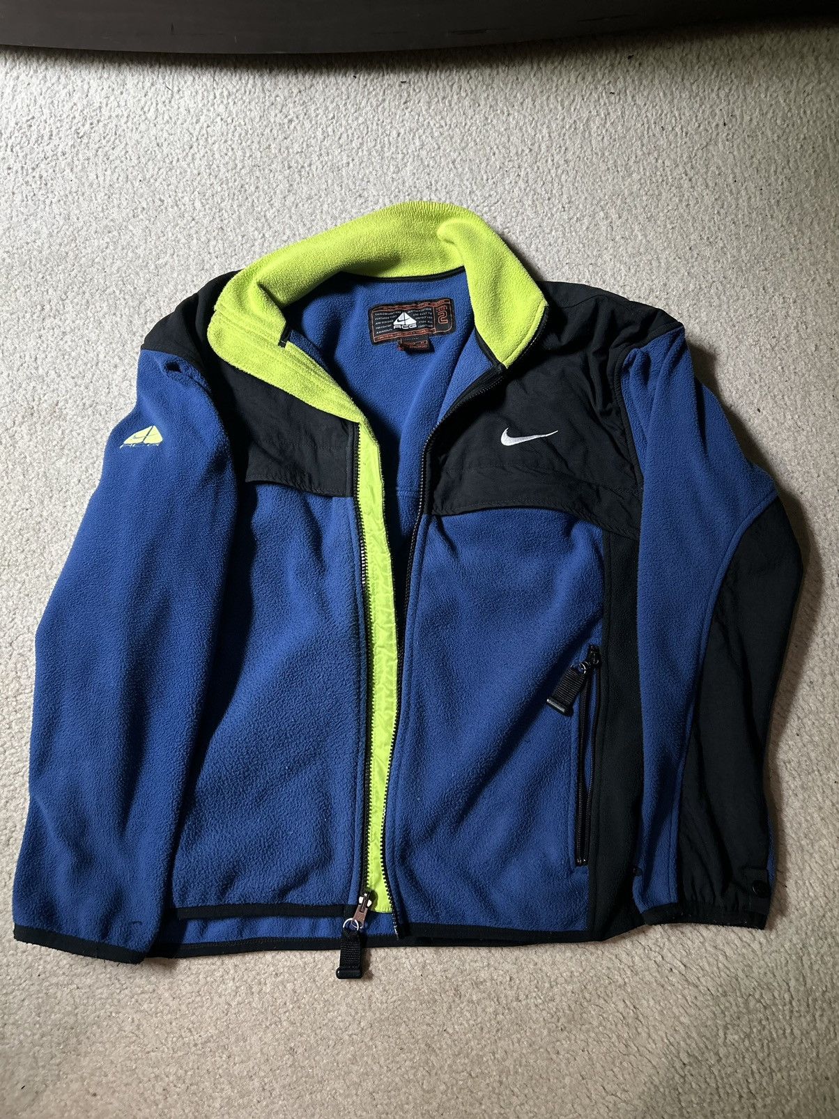 Nike × Nike ACG × Vintage NIKE ACG SHERPA JACKET VINTAGE - BLUE / NEON Size US M / EU 48-50 / 2 - 1 Thumbnail