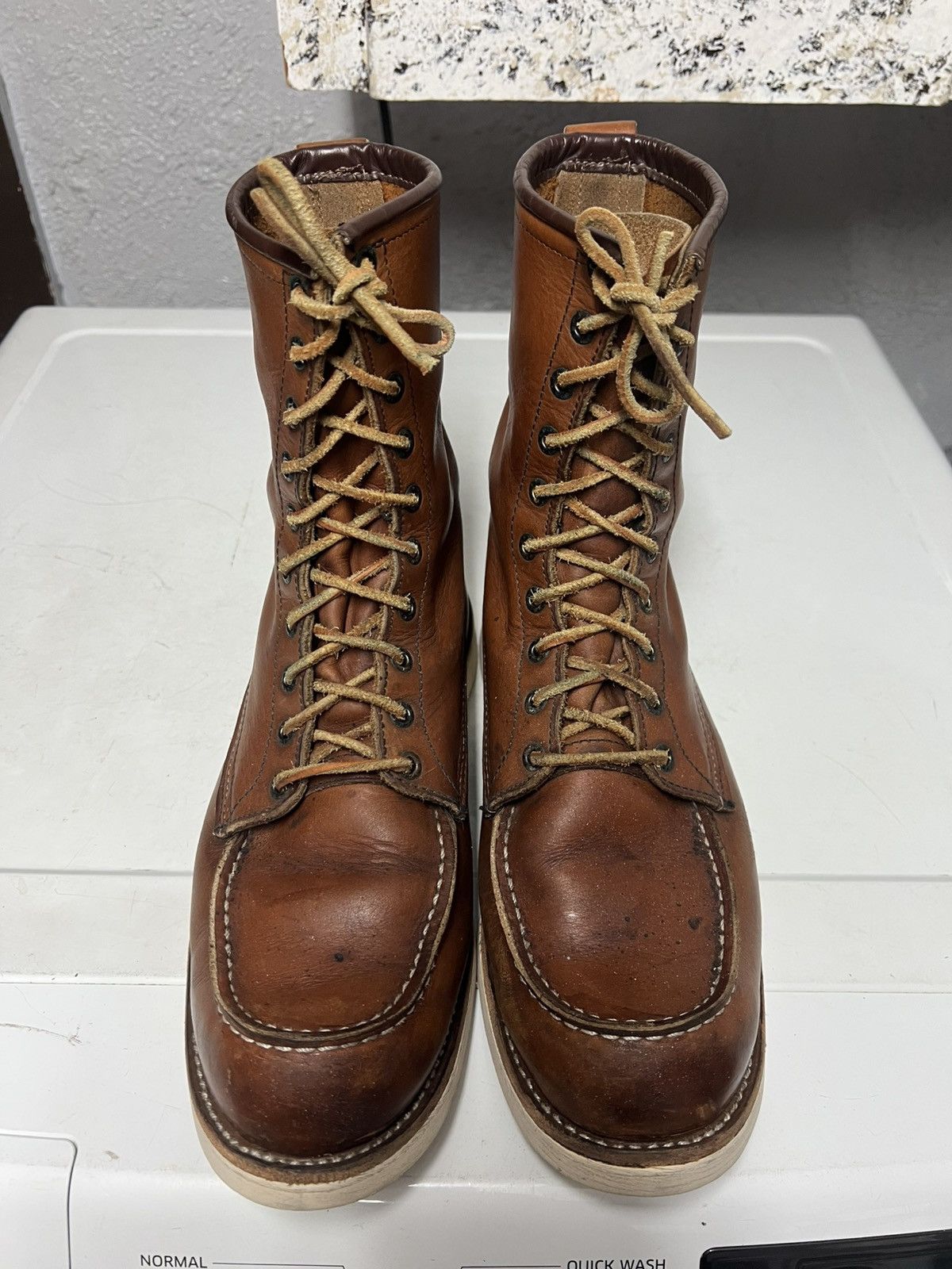 Red Wing Vtg Redwing 877 Moc Toe Boots 2008 !! Black Eyelets 11D Size US 11 / EU 44 - 3 Thumbnail