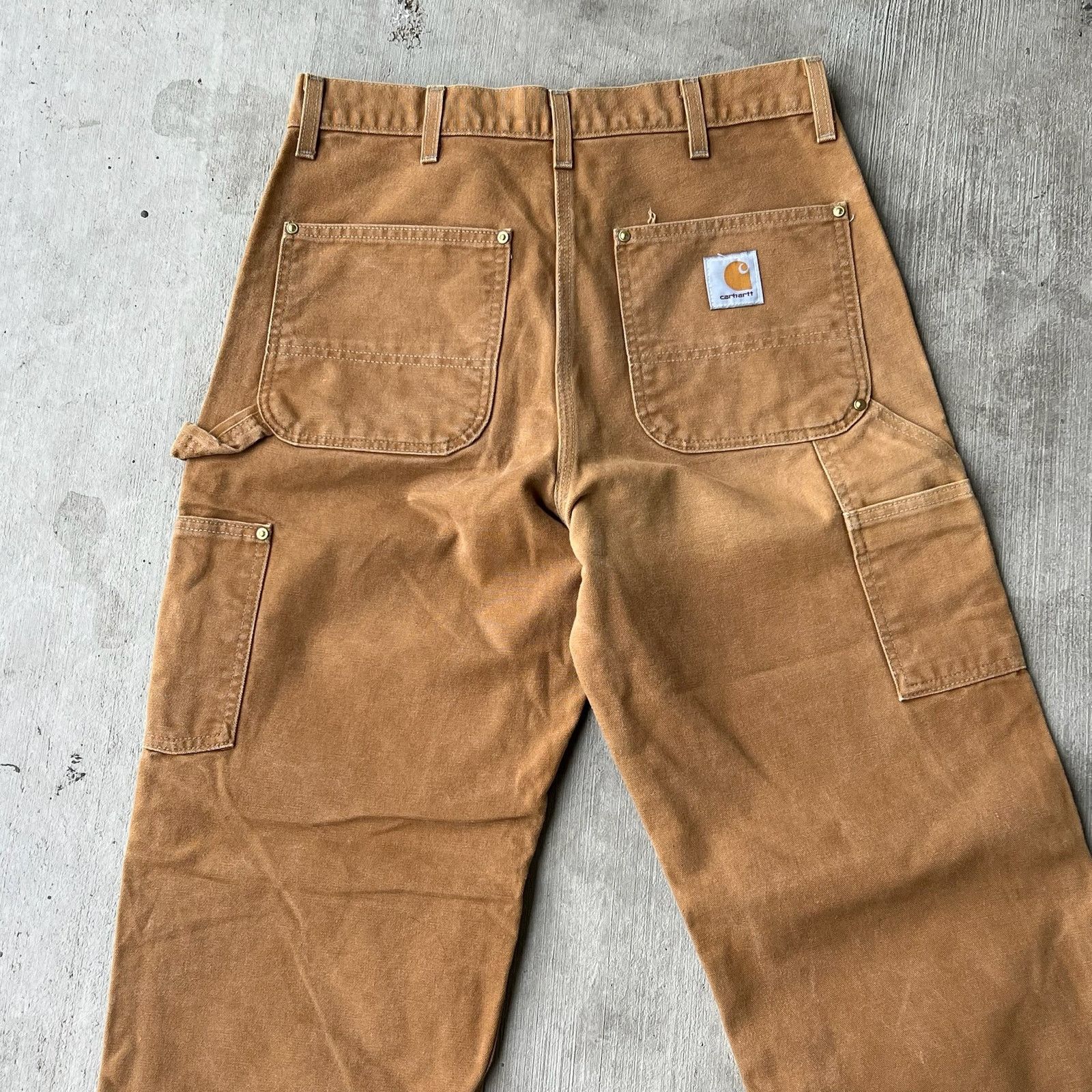 Carhartt × Vintage Carhartt brown double knee work wear carpenter pants Size US 33 - 6 Thumbnail