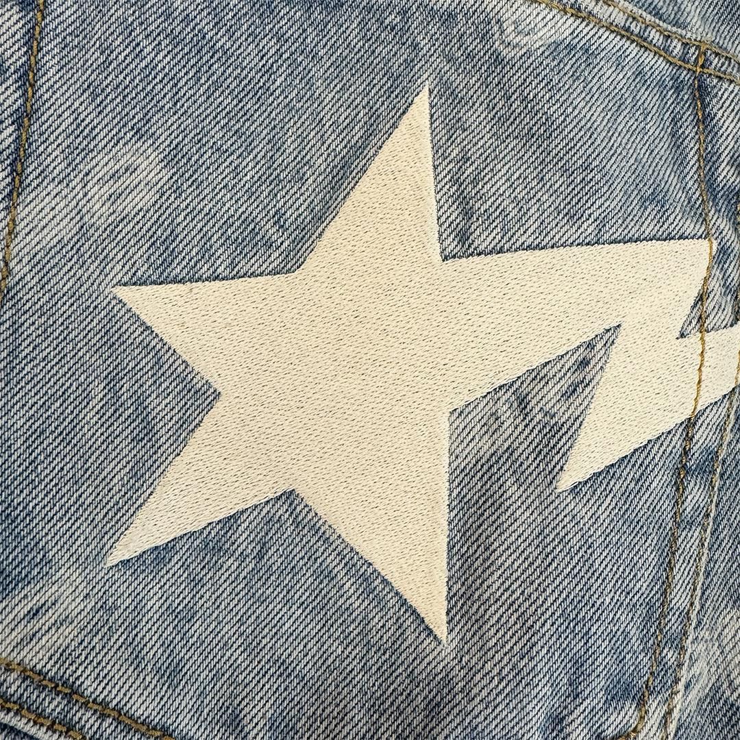 Bape BAPE Hexagram Laser Destroy Denim Pants (M) Size US 32 / EU 48 - 7 Thumbnail