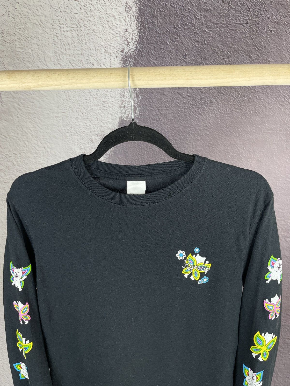 RIPNDIP Ripndip skateboarding black big logo long sleeve tee shirts Size US S / EU 44-46 / 1 - 6 Thumbnail