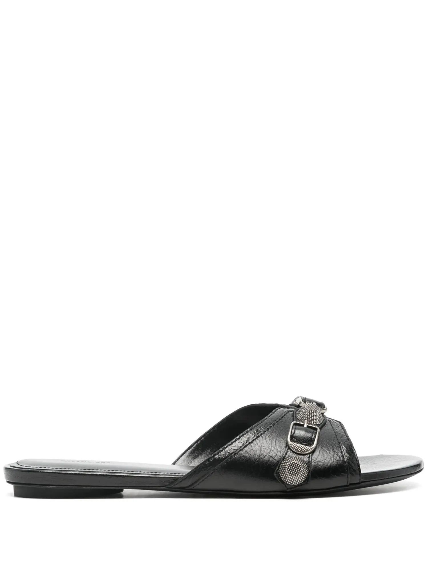 Balenciaga o1mt1gz0425 Cagole Sandals With Rhinestones in Black Size US 6 / IT 36 - 1 Thumbnail