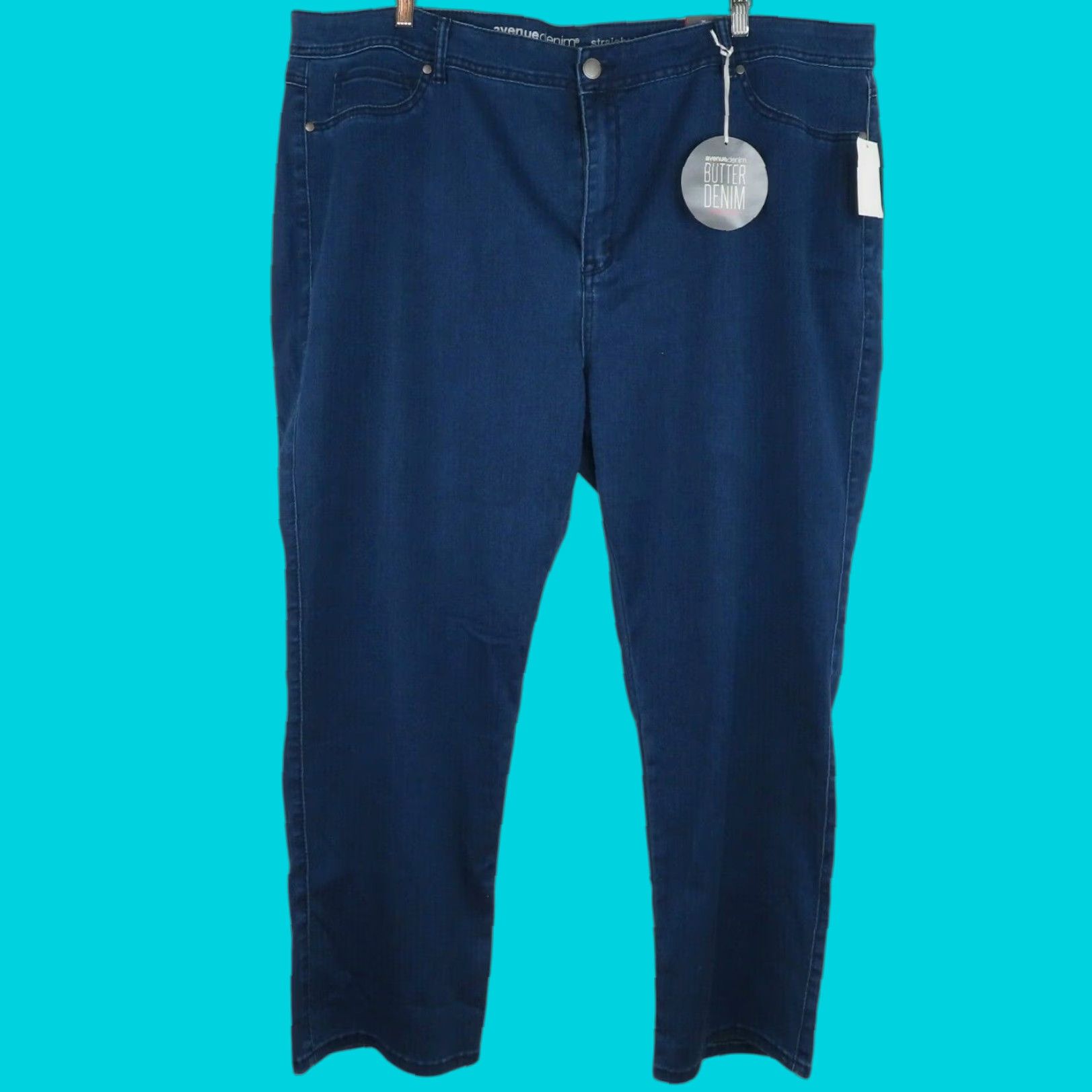 Avenue **Avenue Women's Plus Size 28 Blue Straight Leg Denim Jeans NEW** User: **Avenue Women's Plus Size 28 Blue Straight Leg Denim Jeans NEW** Size 28" / US 6 / IT 42 - 1 Thumbnail