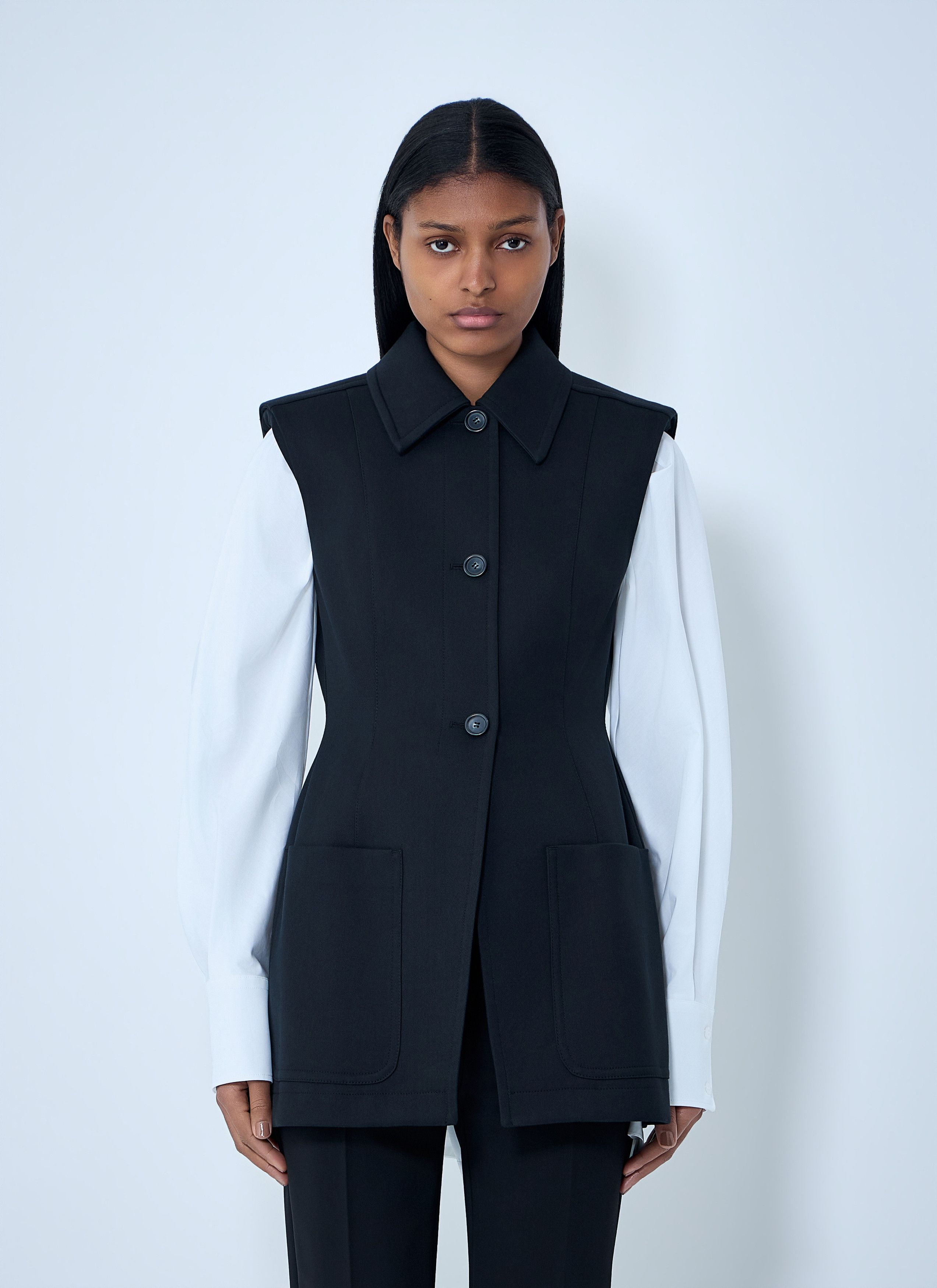 Sportmax Sleeveless Tailored Vest Size M / US 6-8 / IT 42-44 - 1 Thumbnail