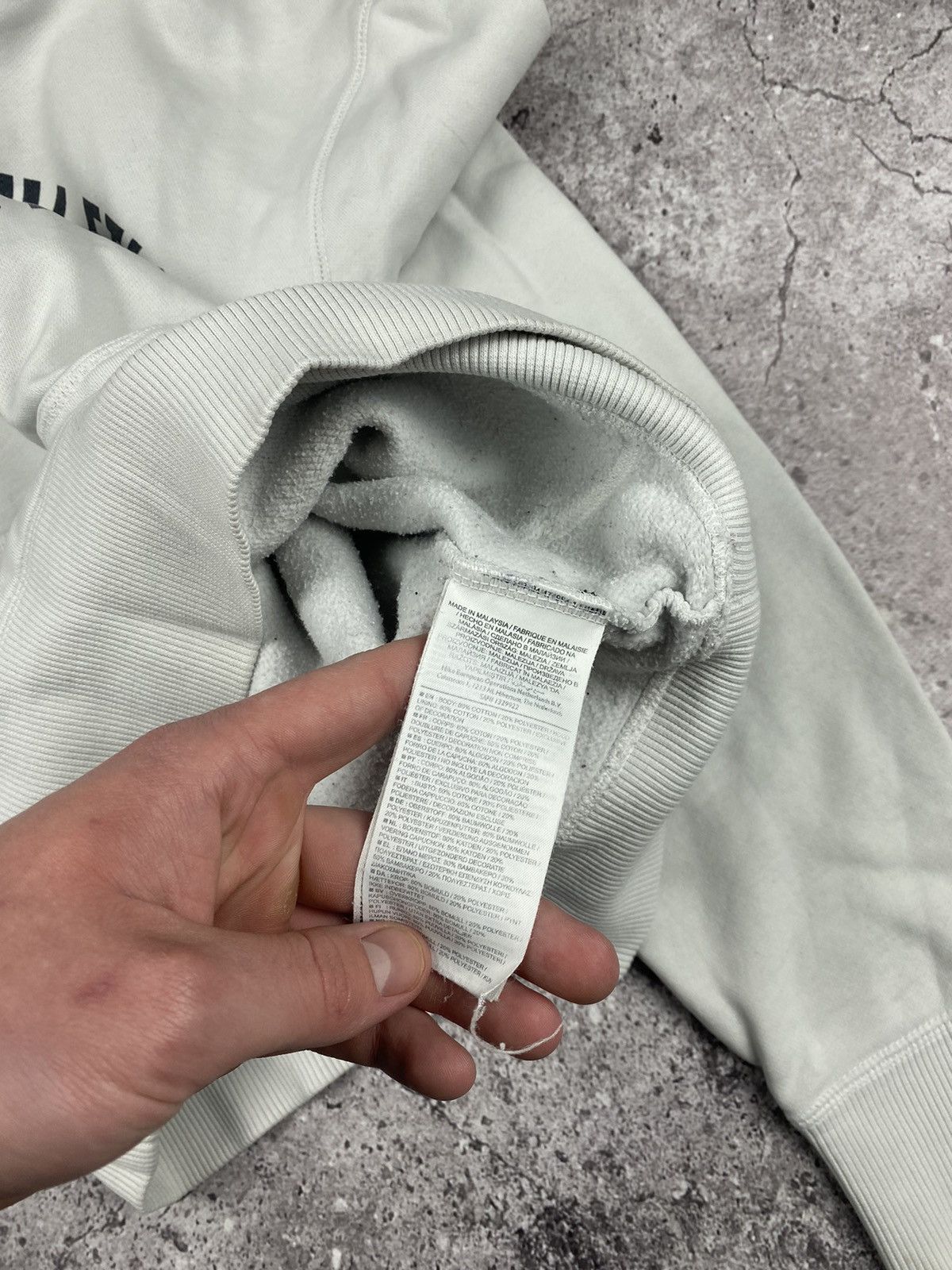 Nike × Vintage Vintage 90s Nike Athletics Spell Out Hoodie Gray USA L Size US S / EU 44-46 / 1 - 5 Thumbnail