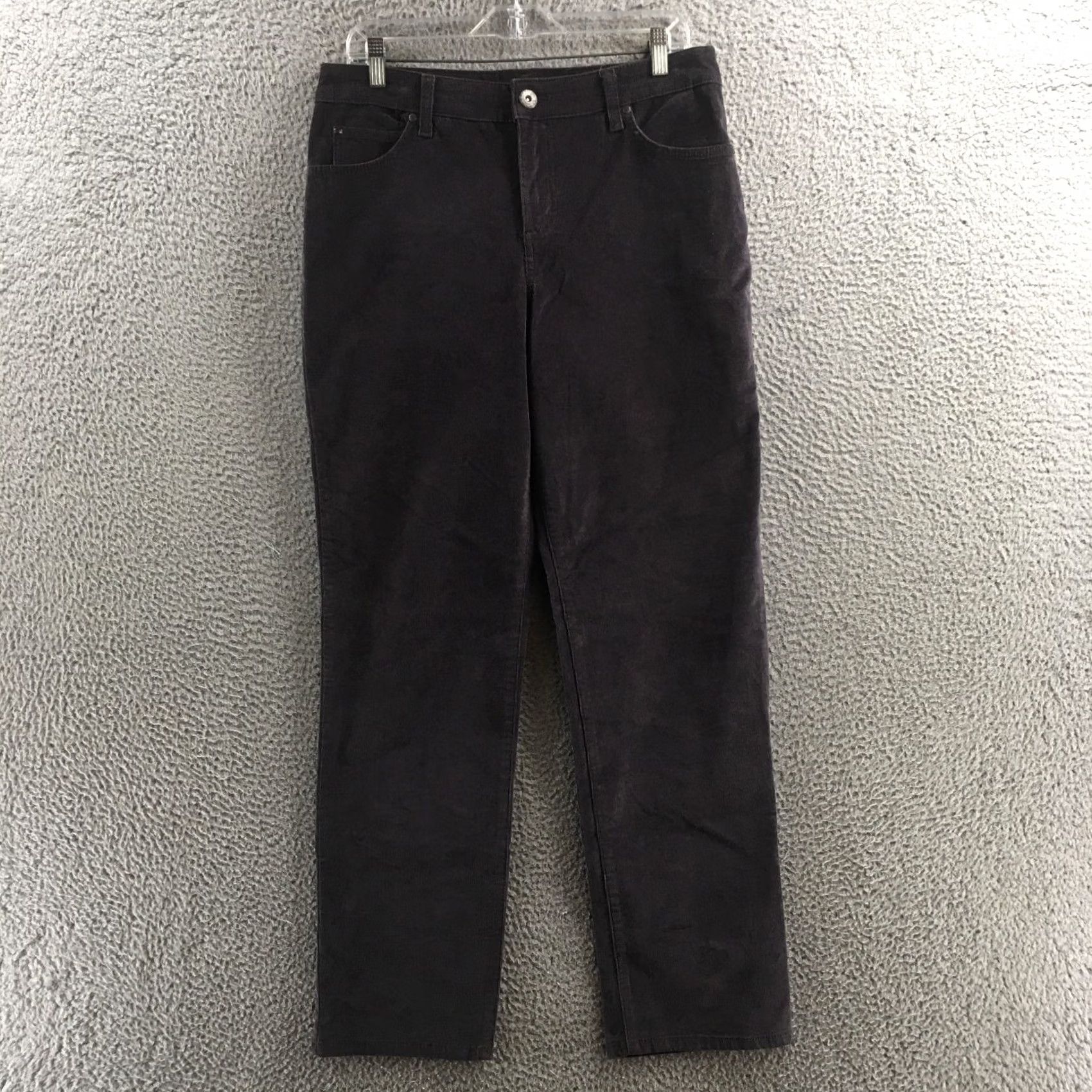 Vintage Bandolino Jeans Womens 12 Black Five Pockets High Rise Zip Fly Corduroy Medium Rise Five Pocket Design Denim Straight Classic Casual Pants Size 34" / US 12 / IT 48 - 2 Thumbnail