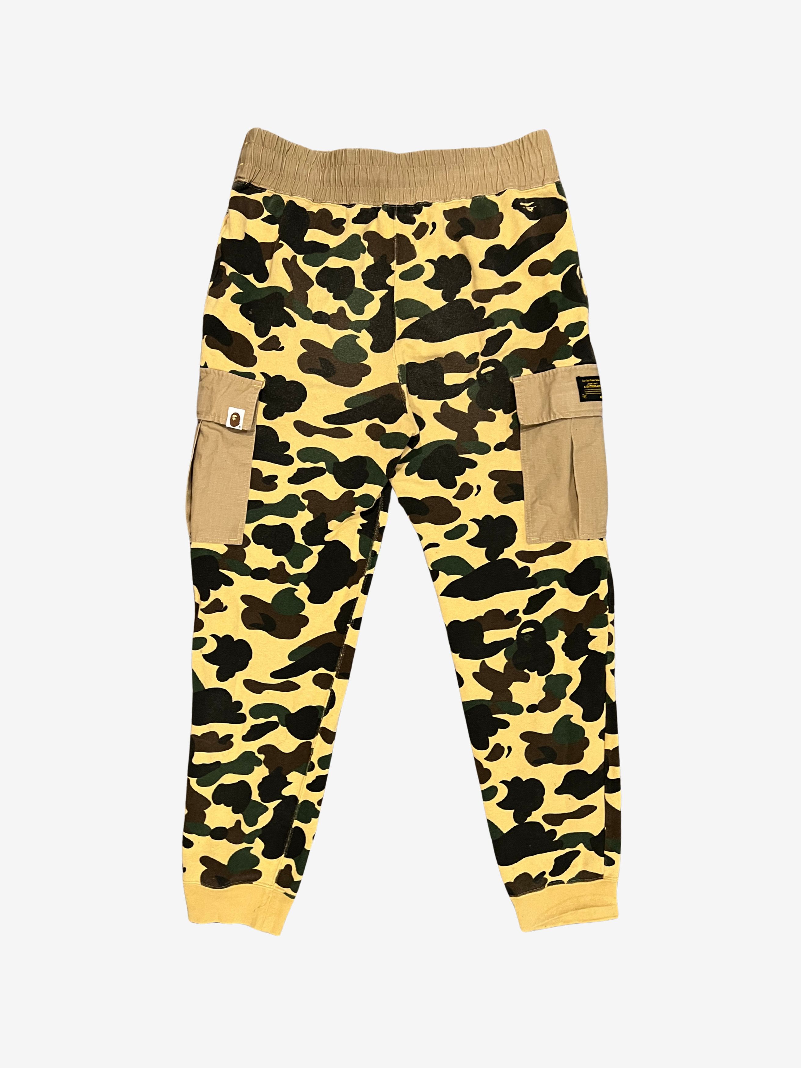 Bape A Bathing Ape Yellow Camo Tiger Shark Cargo Pants Medium Size US 32 / EU 48 - 2 Thumbnail
