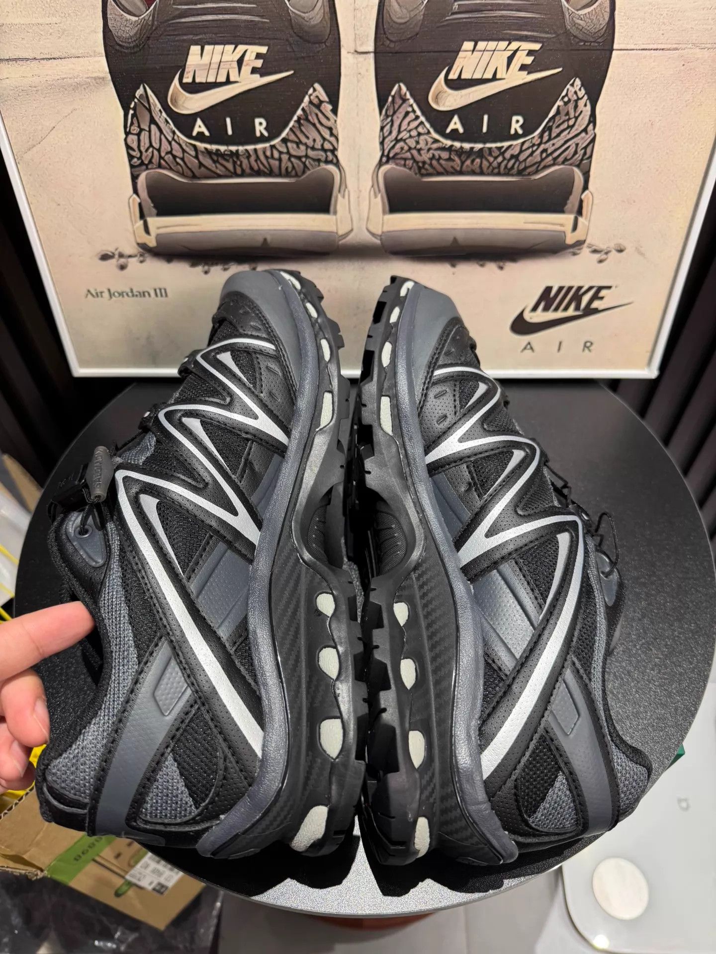 Salomon Salomon XT-Quest GTX Hiking 42.5 Black Ebony/Silver 474294 Size US 9.5 / EU 42-43 - 5 Thumbnail