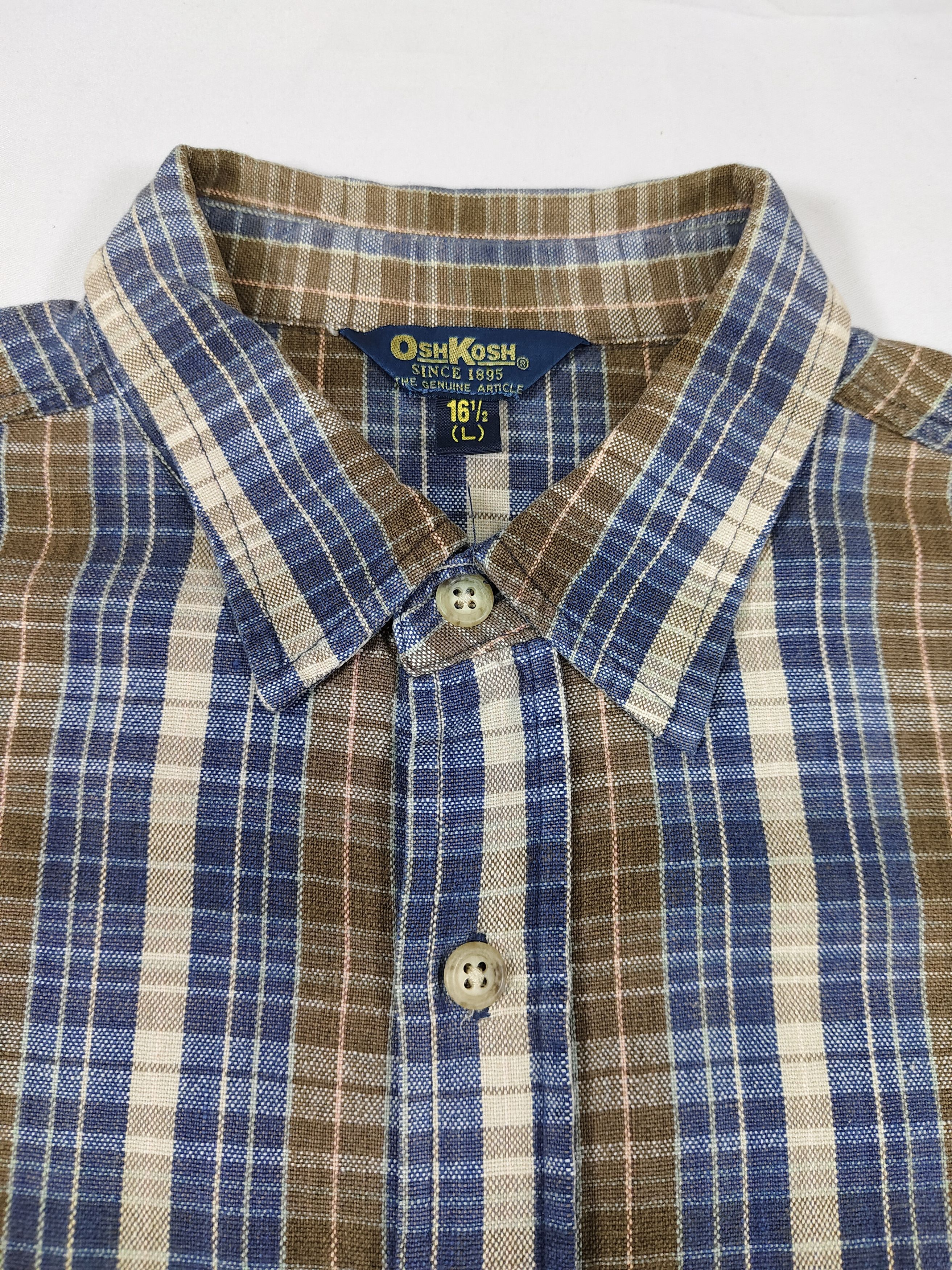 Oshkosh 🔥Vtg Oshkosh Heritage Check Classic Americana Flannel Size US L / EU 52-54 / 3 - 6 Thumbnail