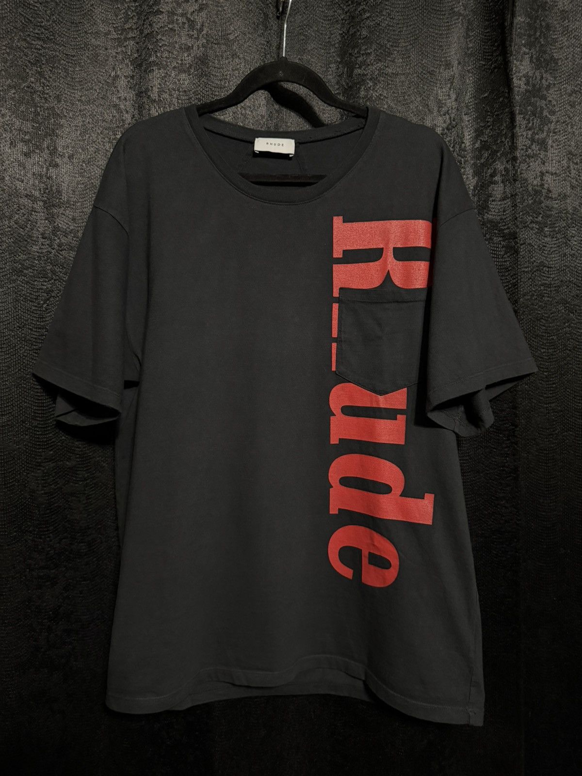 Rhude Pocket Logo Tshirt in Vintage Black/Red Size US M / EU 48-50 / 2 - 1 Thumbnail