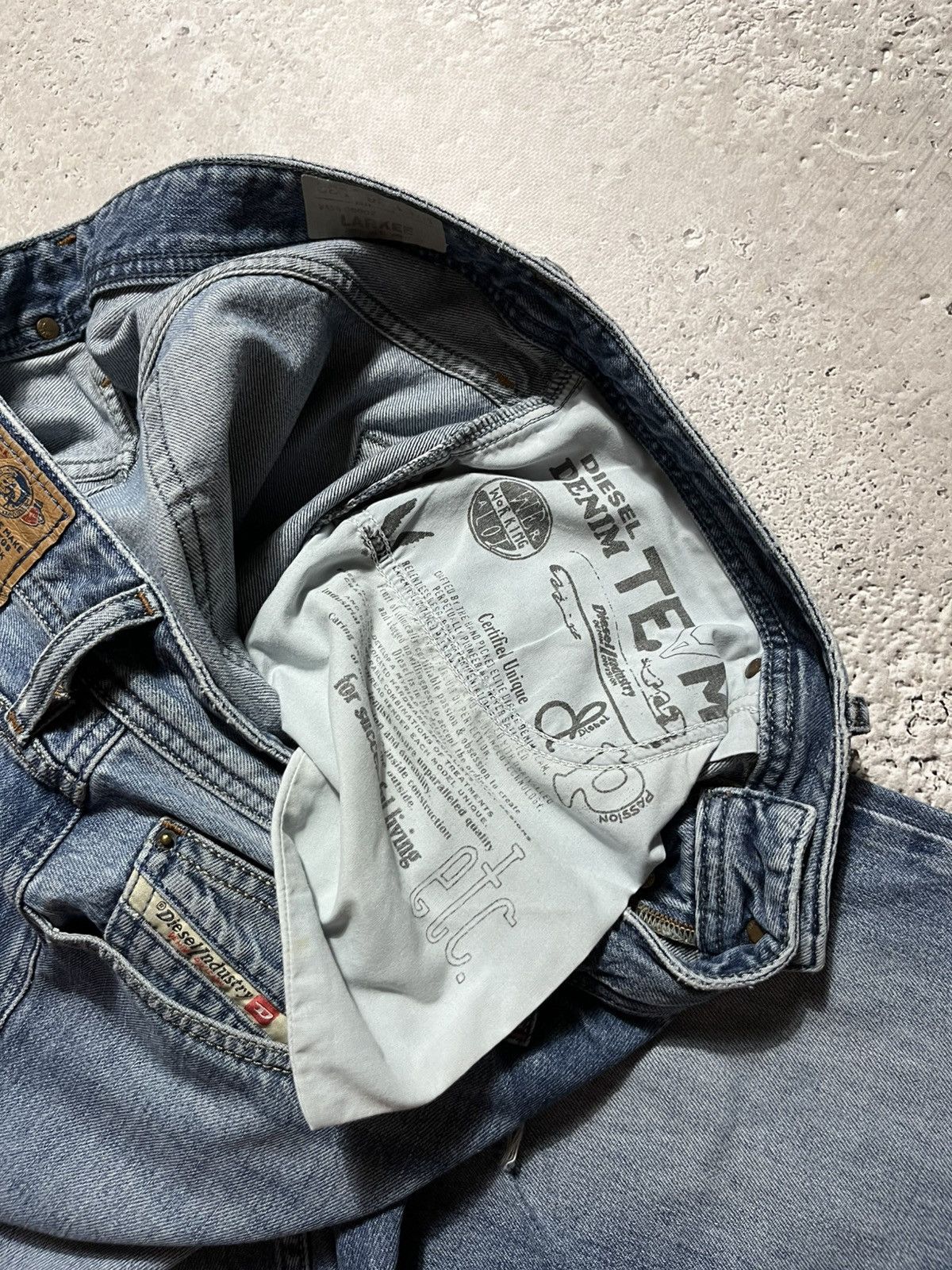 Diesel × Vintage Diesel Custom Jeans with Big Back Logo Print – Size 36 Size US 36 / EU 52 - 13 Thumbnail