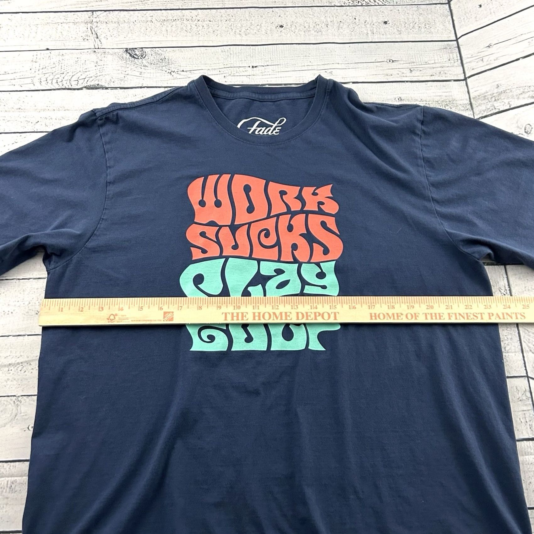 Vintage Fade Golf Work Sucks Play Golf Short Sleeve T Shirt Men's XL Blue Size US XL / EU 56 / 4 - 4 Thumbnail