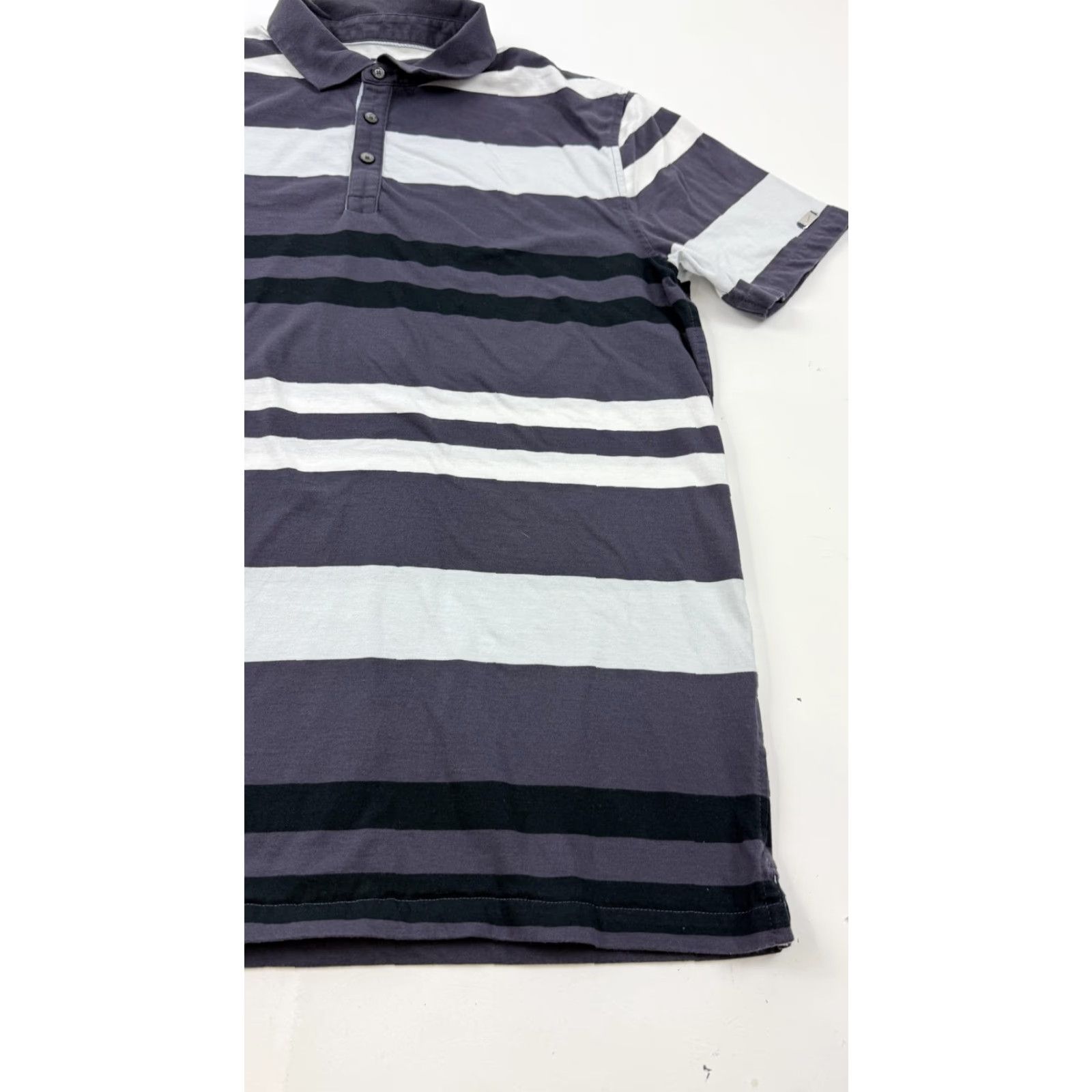 Nike Nike Polo Shirt Mens L Gray Black Stripe Dri-FIT Golf Performance Jersey Top Size US L / EU 52-54 / 3 - 3 Thumbnail