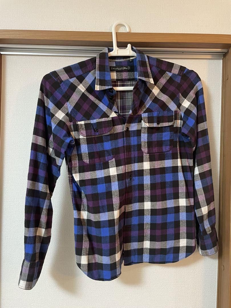 Beams Plus BEAMS Checked Flannel Shirt Purple Blue Plaid Pattern Size US M / EU 48-50 / 2 - 1 Thumbnail