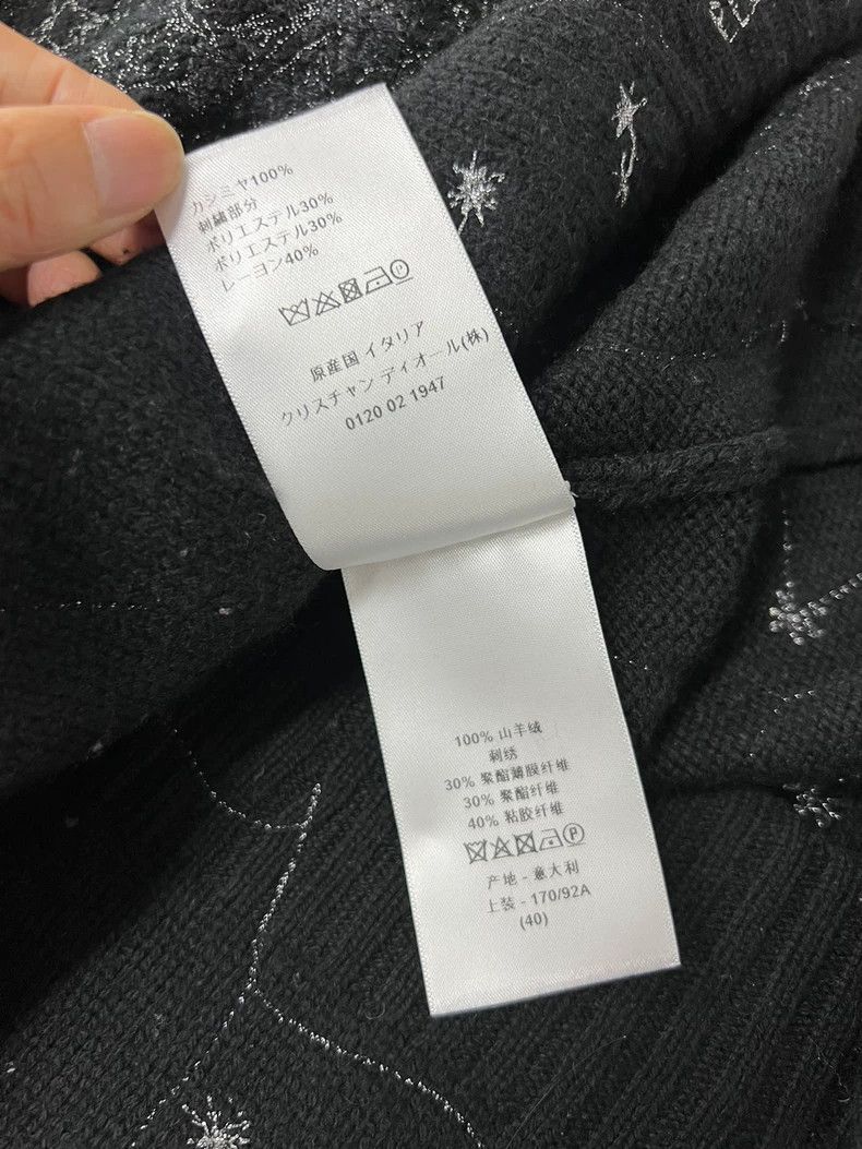Dior Dior Black embroidered two-strand yarn full of stars cashm Size S / US 4 / IT 40 - 5 Thumbnail