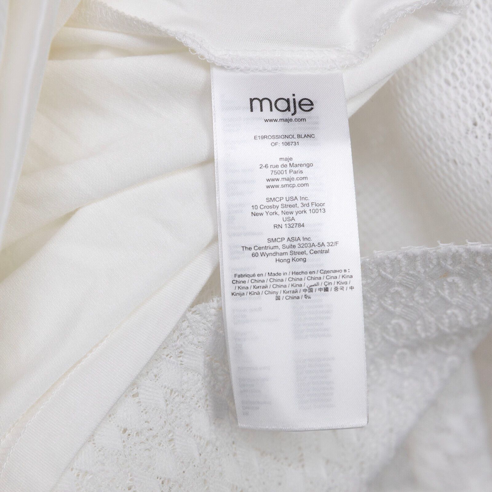 Maje Maje Women Rossignol Fit and Flare Mini Dress White 3/8US Size M / US 6-8 / IT 42-44 - 8 Thumbnail