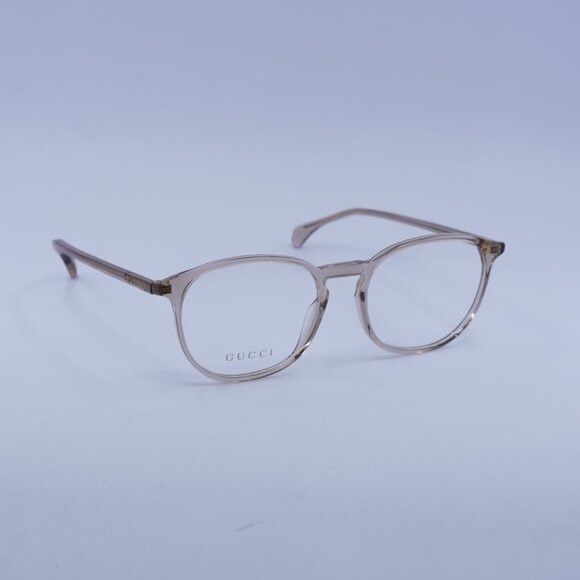 Gucci Gucci GG0551O 020 Eyeglasses Transparent Light Brown 55mm Size ONE SIZE - 4 Thumbnail