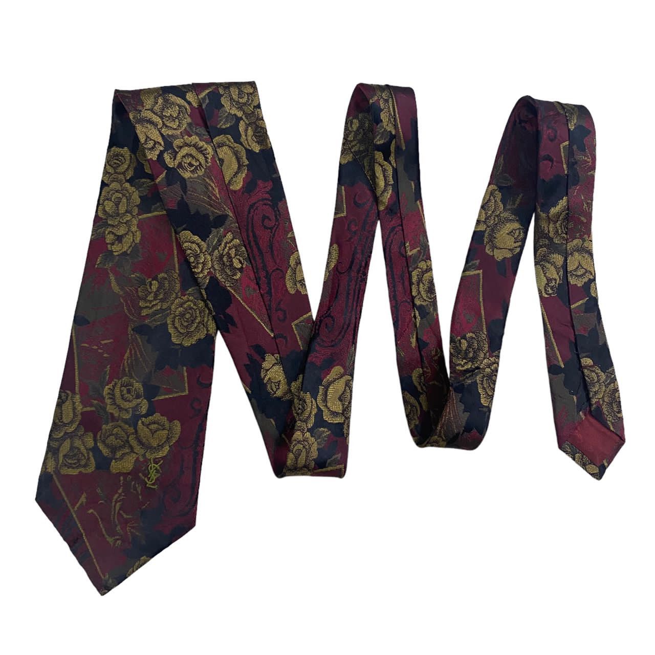 Vintage ‼️VINTAGE YVES SAINT LAURENT Paris Necktie silk tie Size ONE SIZE - 3 Thumbnail