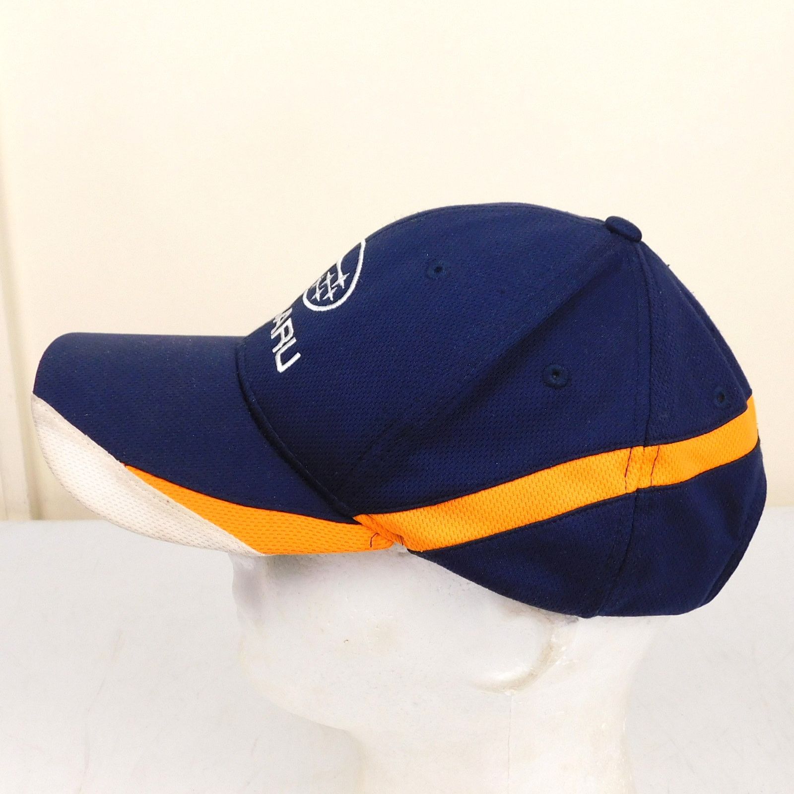 Gildan Subaru Hat Adjustable Star Logo Blue Orange Stripe Racing Size ONE SIZE - 5 Thumbnail