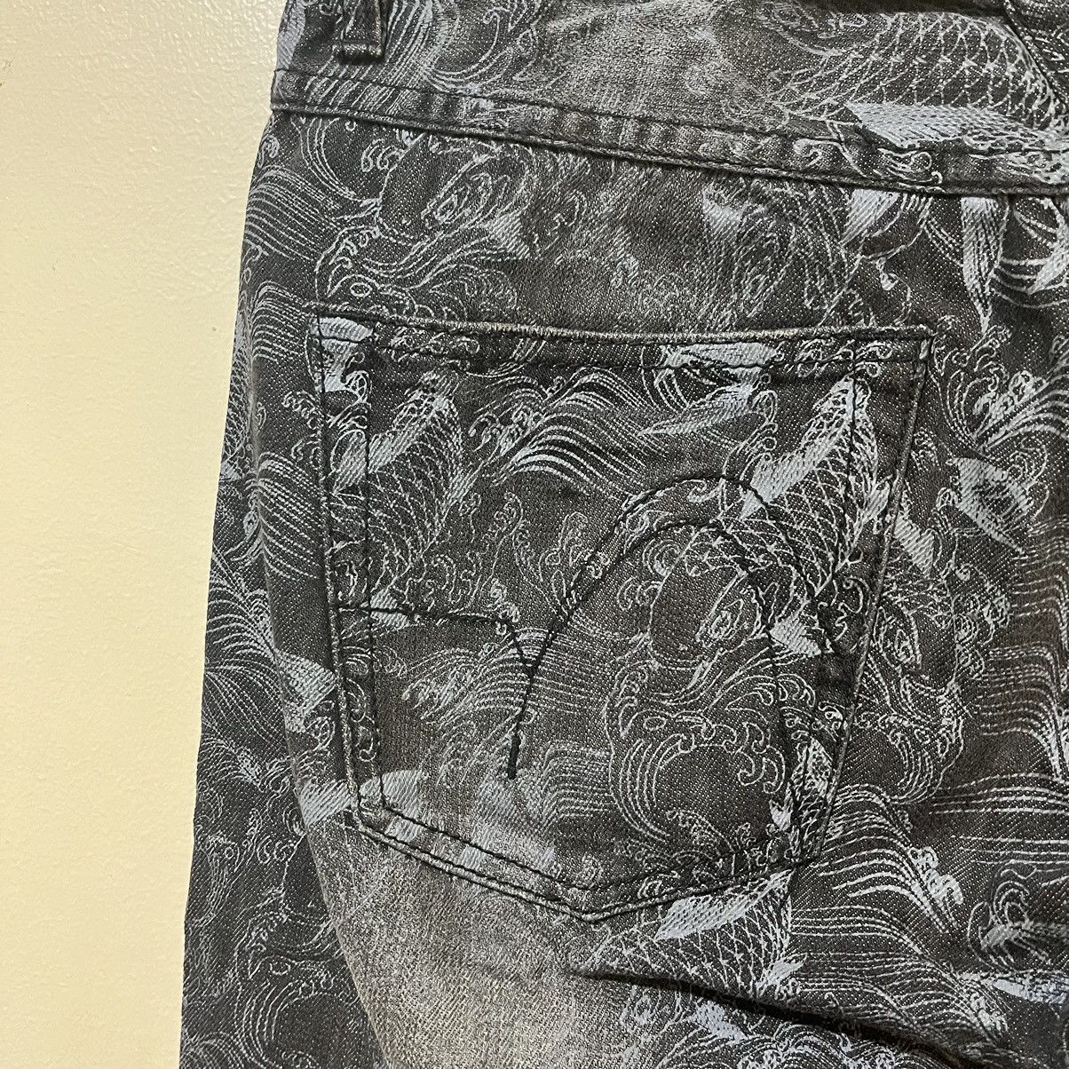 Japanese Brand Korse by Rei Takahashi Koi Fish Button Fly Denim Pants Size US 32 / EU 48 - 17 Thumbnail