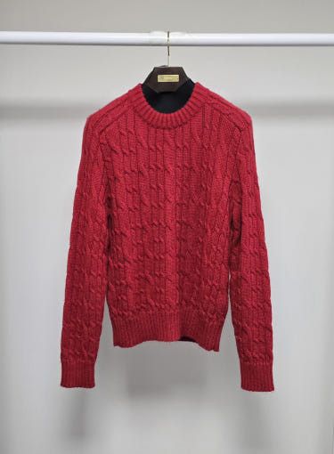 Tom Ford o1sm1stk0725 Crewneck Knit Sweater in Dark Cherry Size US M / EU 48-50 / 2 - 1 Thumbnail