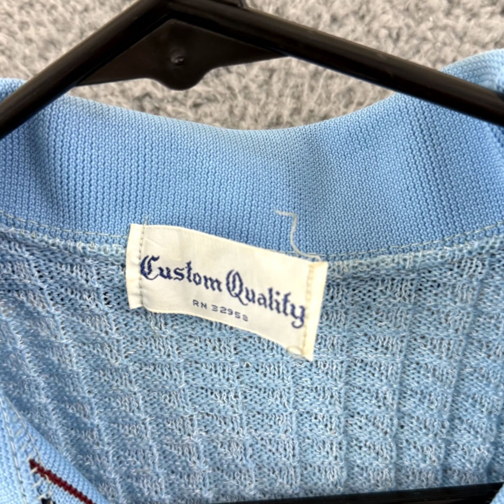 Vintage VINTAGE Custom Quality Shirt Womens Small Blue 60s Terry Cloth Button Size S / US 4 / IT 40 - 6 Thumbnail