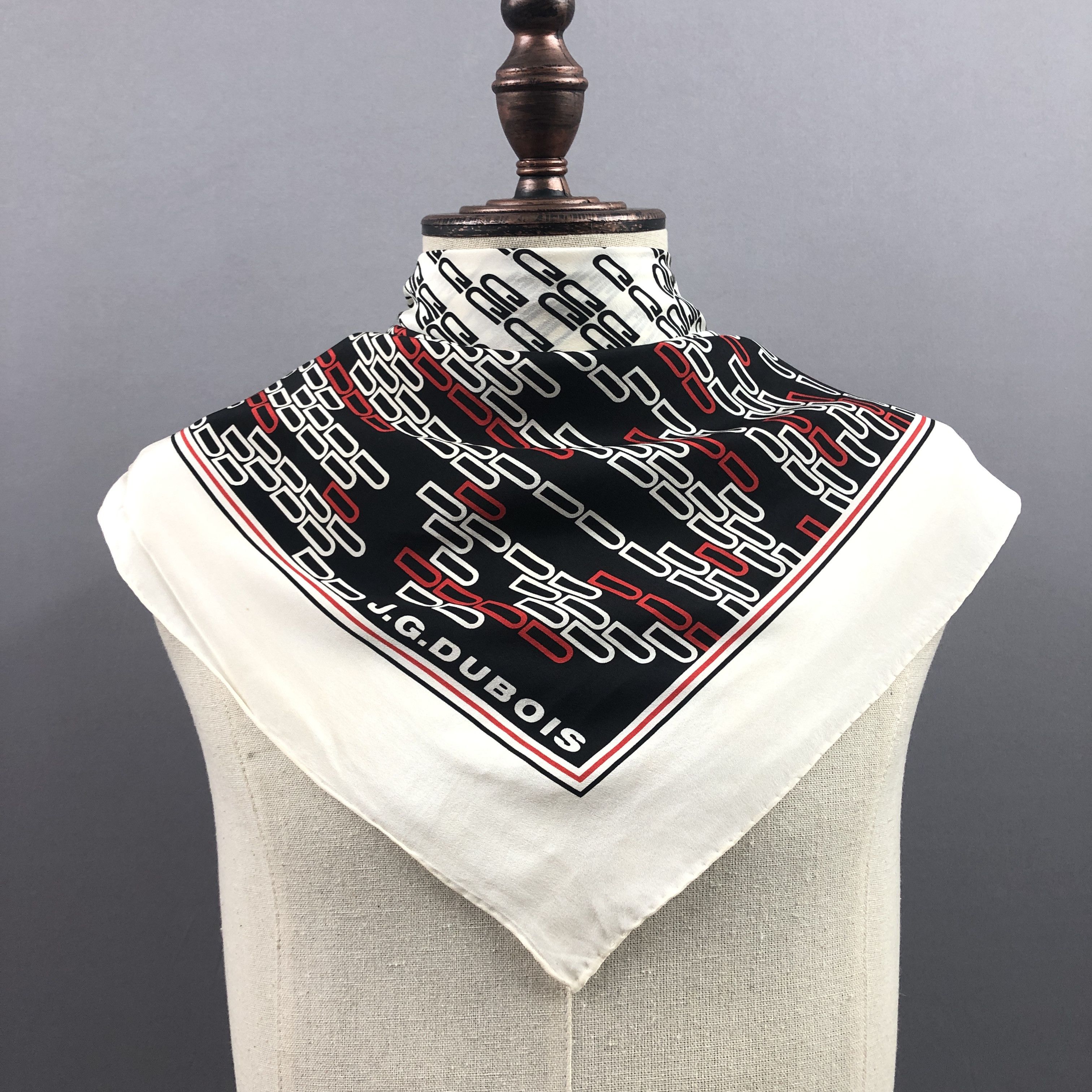 Designer × Other × Vintage Vintage J.G. Dubois SILK Scarf Twill Stole Wraps Scarves Size ONE SIZE - 2 Thumbnail