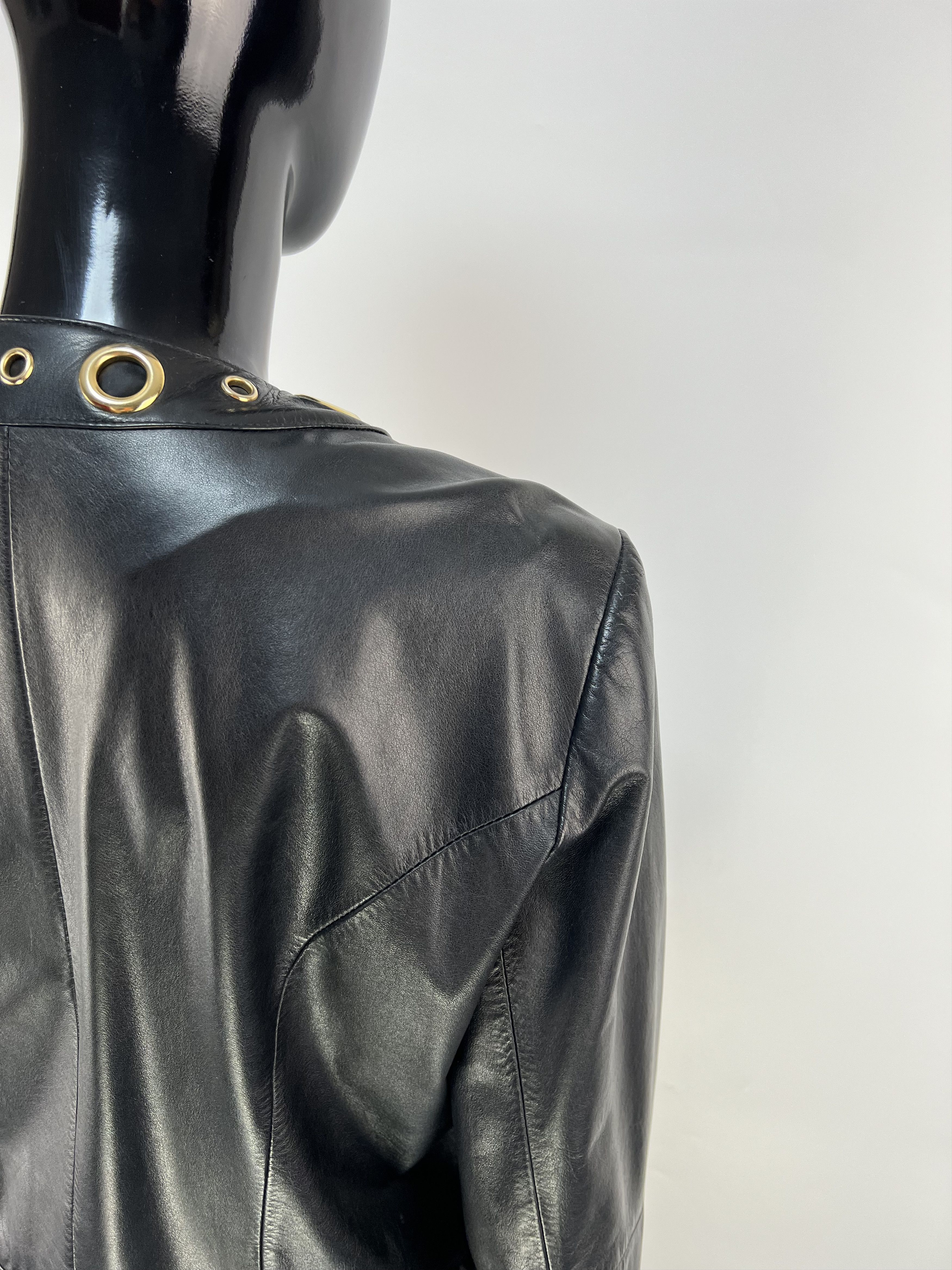 Vintage 80s Rare Vintage Dino’z Women’s Leather Jacket Size IT 44 Size M / US 6-8 / IT 42-44 - 12 Thumbnail