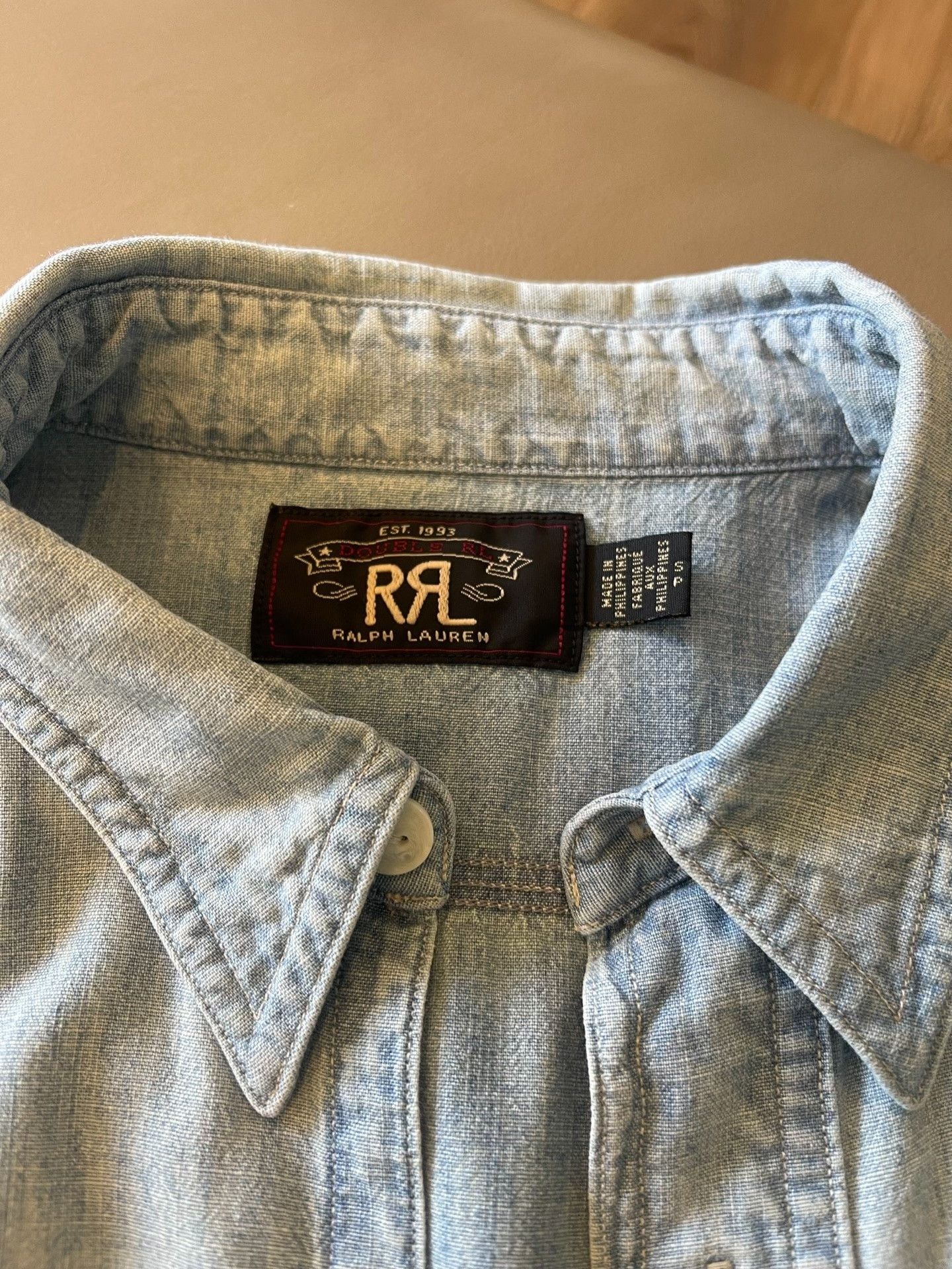 RRL Ralph Lauren Double RL RRL Denim Shirt Size US S / EU 44-46 / 1 - 5 Thumbnail