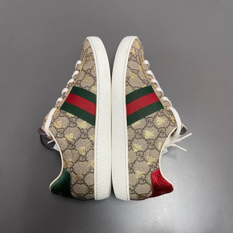 Gucci Gucci Stylish Low-Top Sneakers in Dark Wood - Size US 6.5 / EU 39-40 - 7 Thumbnail