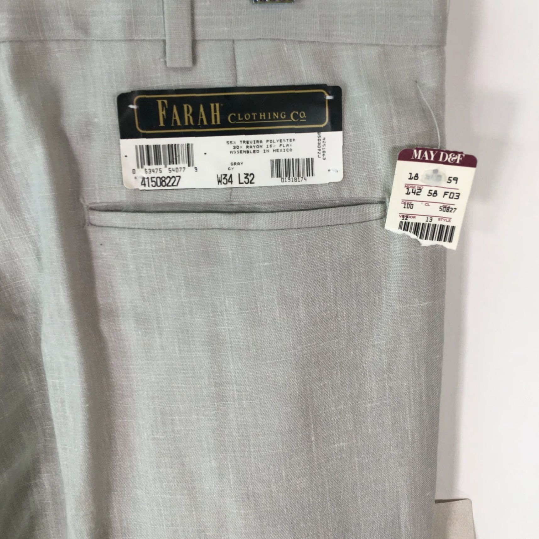 Farah Farah Brand Farah Clothing Co Mens Dress Pants Size 34 X32 Beige Regular Rise High Flat Front Cords Straight Pants Size US 34 / EU 50 - 5 Thumbnail
