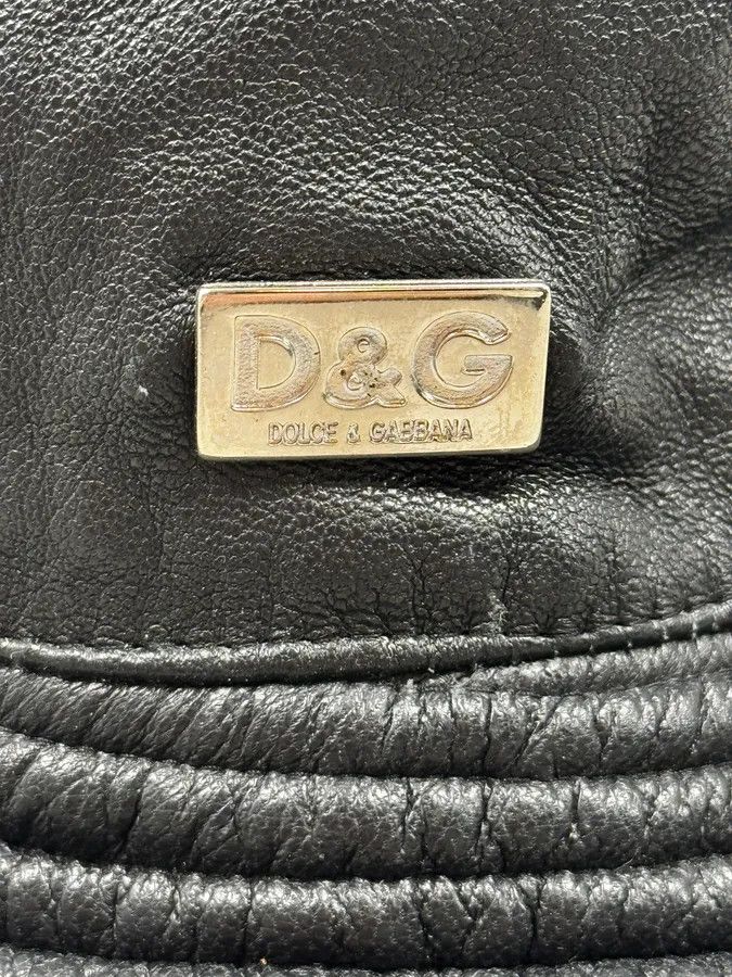 Dolce & Gabbana 2000s Dolce & Gabbana Black Leather Hat Size ONE SIZE - 7 Thumbnail