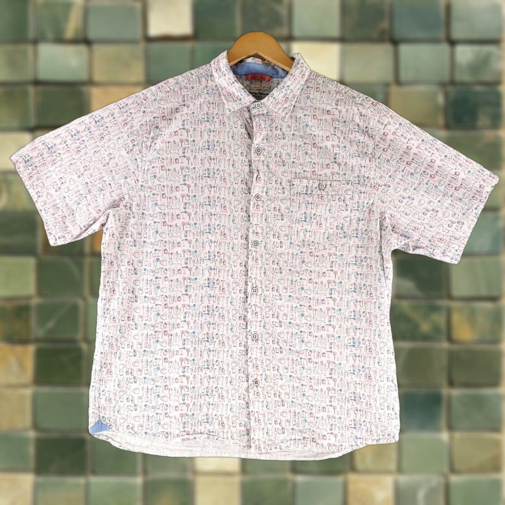 Tommy Bahama Tommy Bahama Hawaiian Shirt Cocktails Button Up Nova Wave White XL Mens Short Sleeve Multicolor Size US XL / EU 56 / 4 - 1 Thumbnail